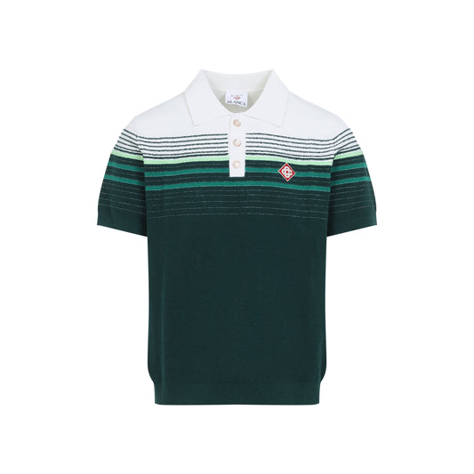 Casablanca Boucle Stripe knitted Polo