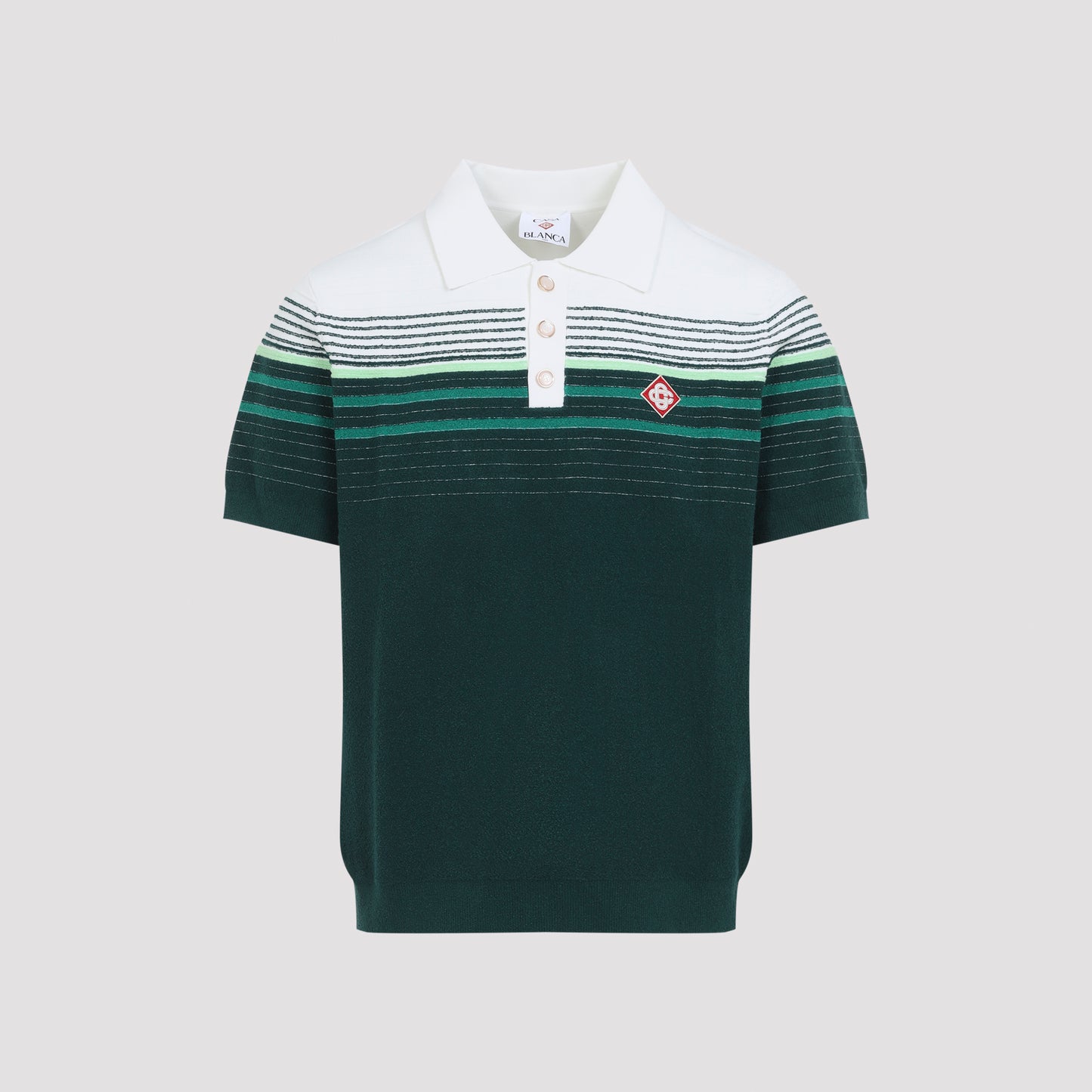 Casablanca Boucle Stripe knitted Polo