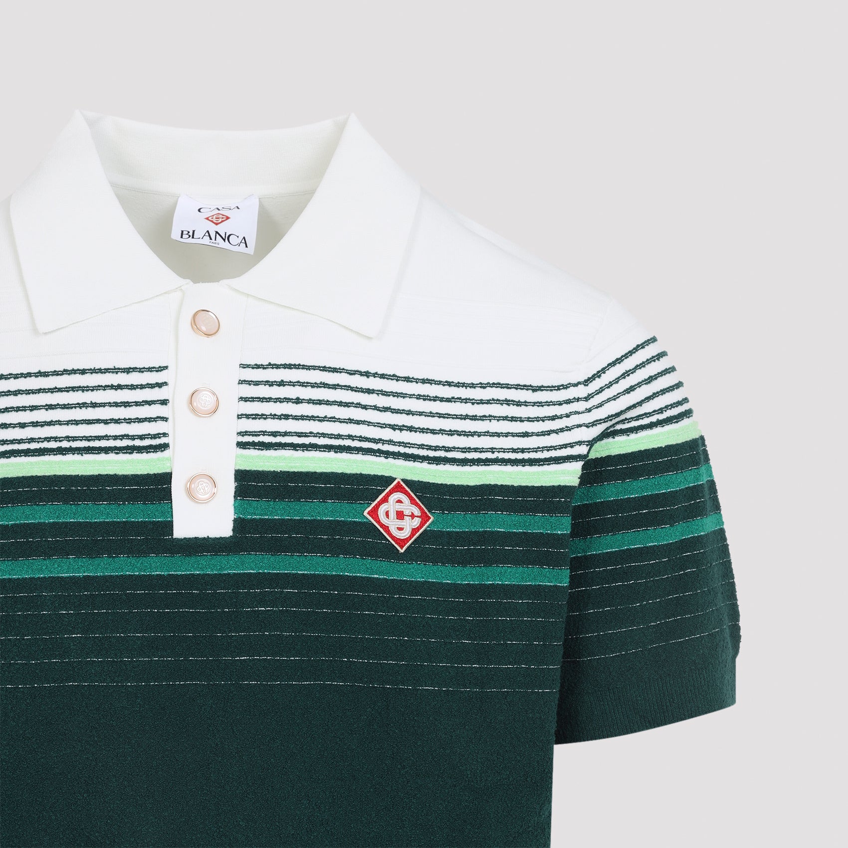 Casablanca Boucle Stripe knitted Polo