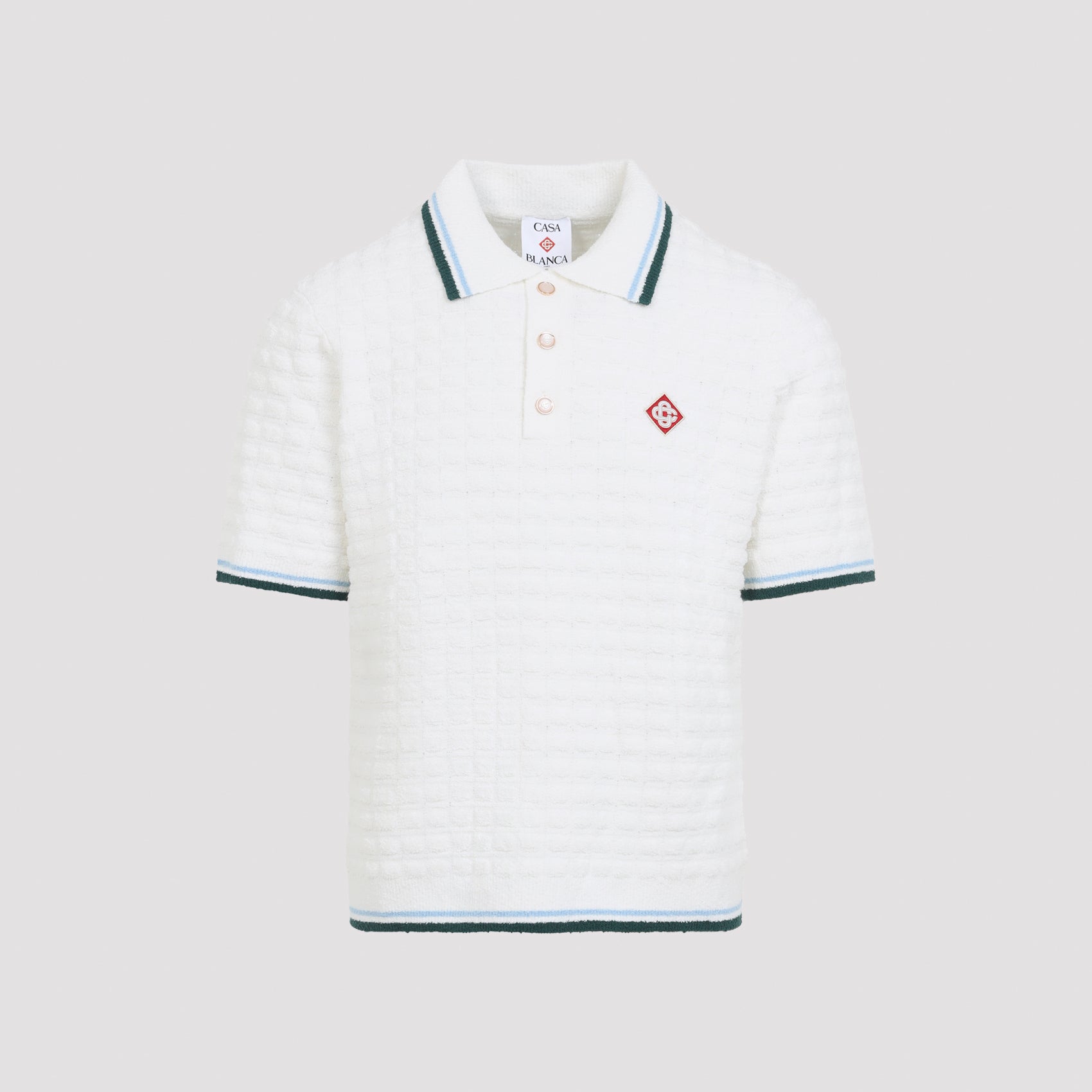 Casablanca Boucle short-sleeve Knitted Polo