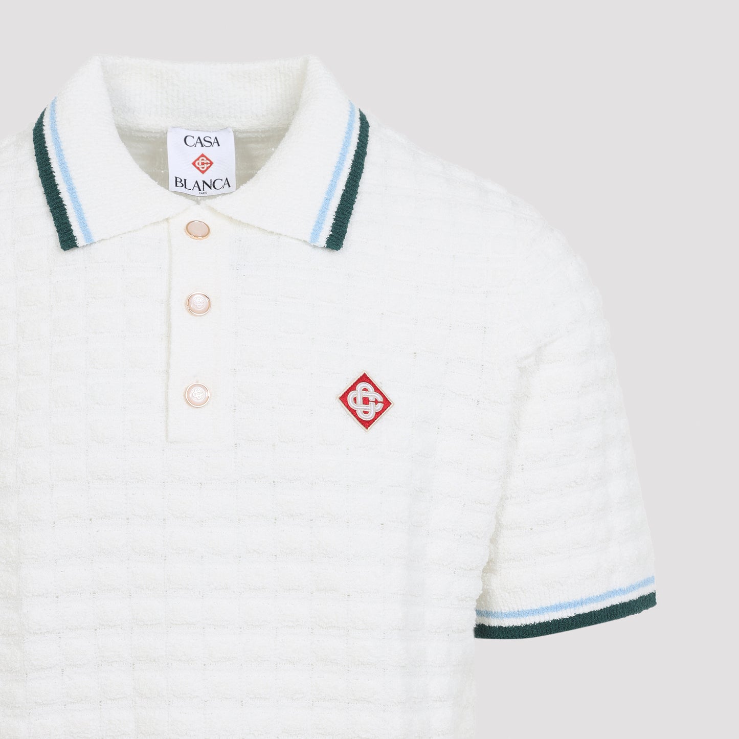Casablanca Boucle short-sleeve Knitted Polo