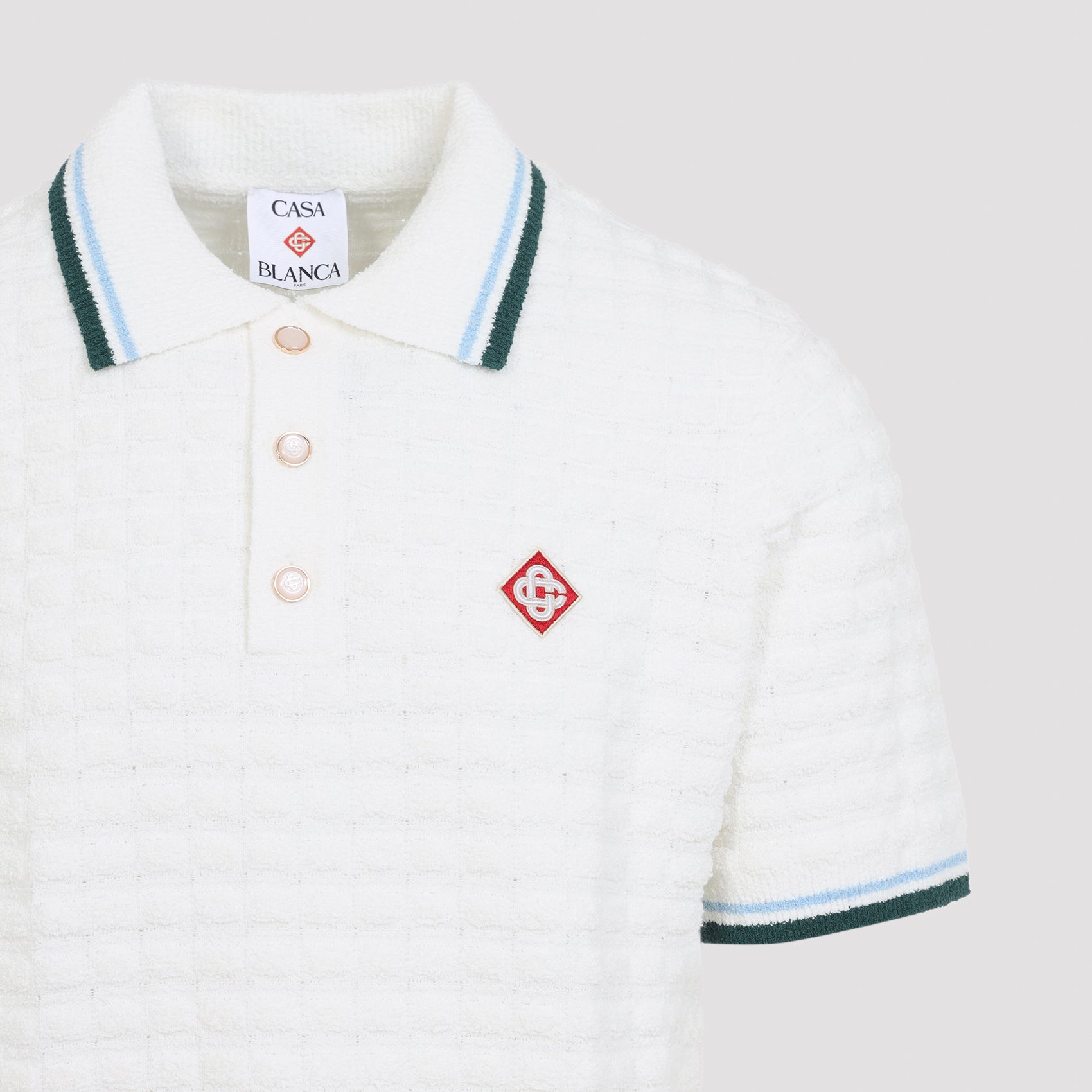 Casablanca Boucle short-sleeve Knitted Polo