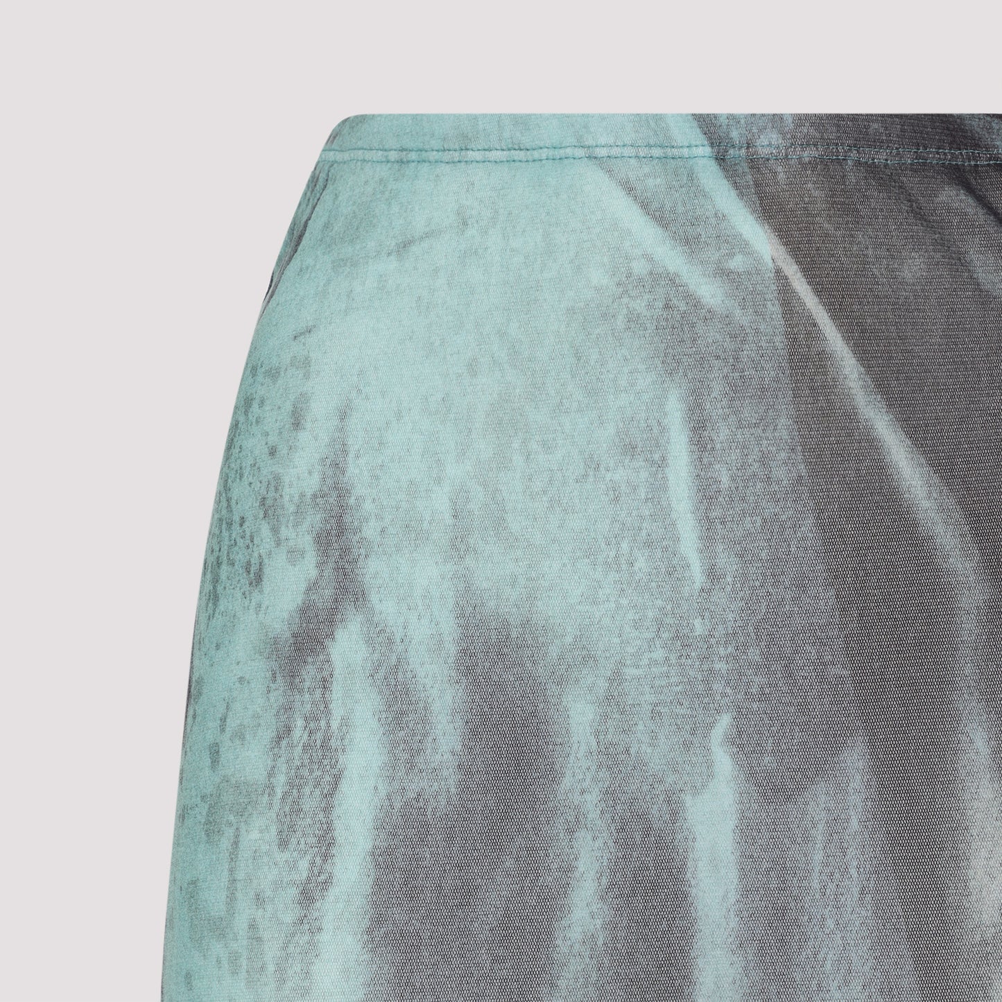 Jean Paul Gaultier Mesh Printed "Water" Long Skirt