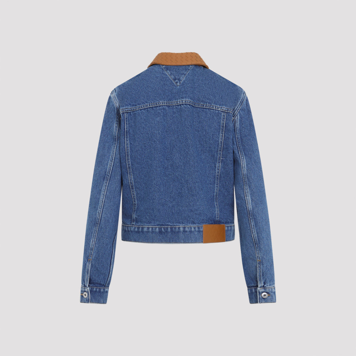 Bottega Veneta Denim Intrecciato Collar Jacket