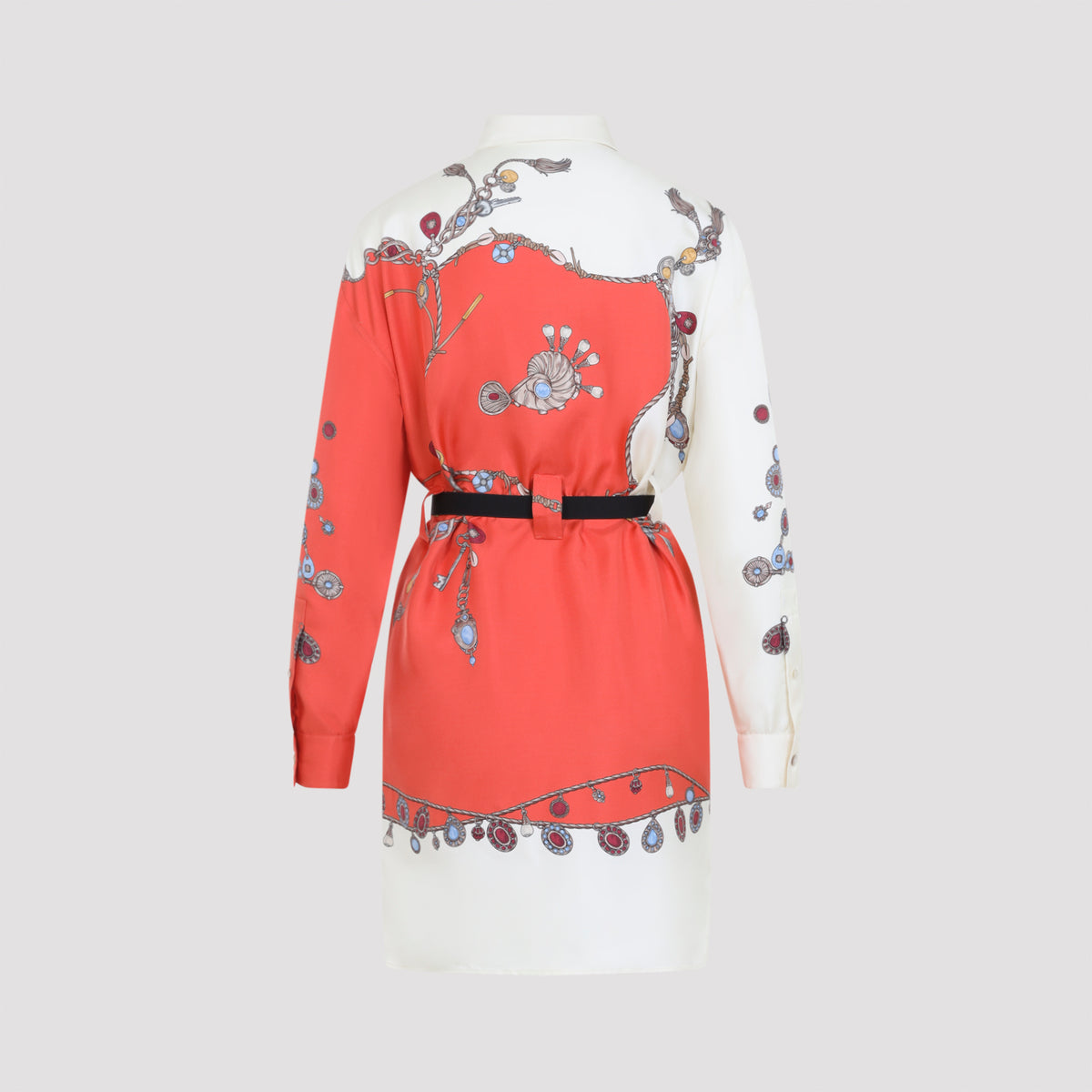 Versace Twill Silk Stolen Jewels Dress