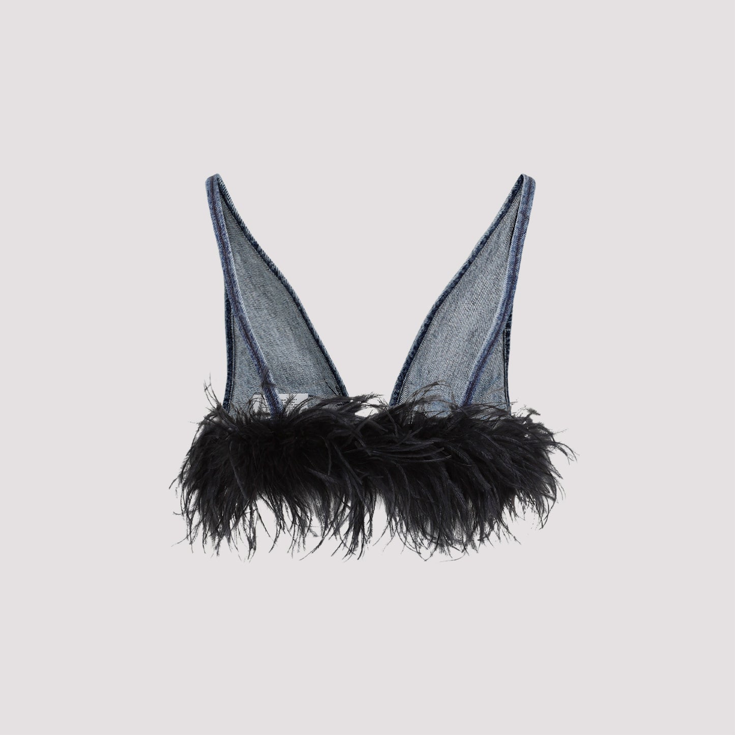 Miu Miu Cotton Top with feathers