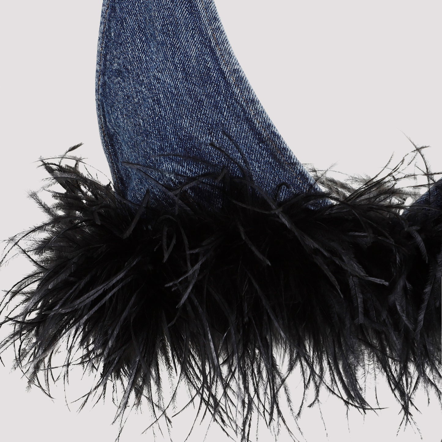 Miu Miu Cotton Top with feathers