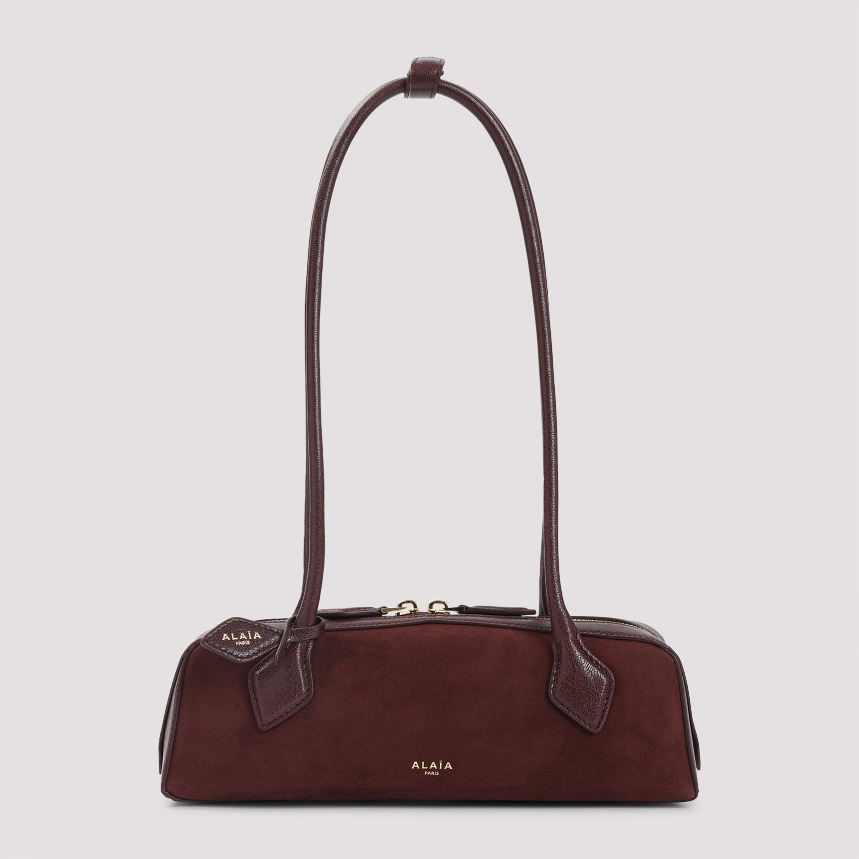 Alaïa Teckel Small Suede Shoulder Bag