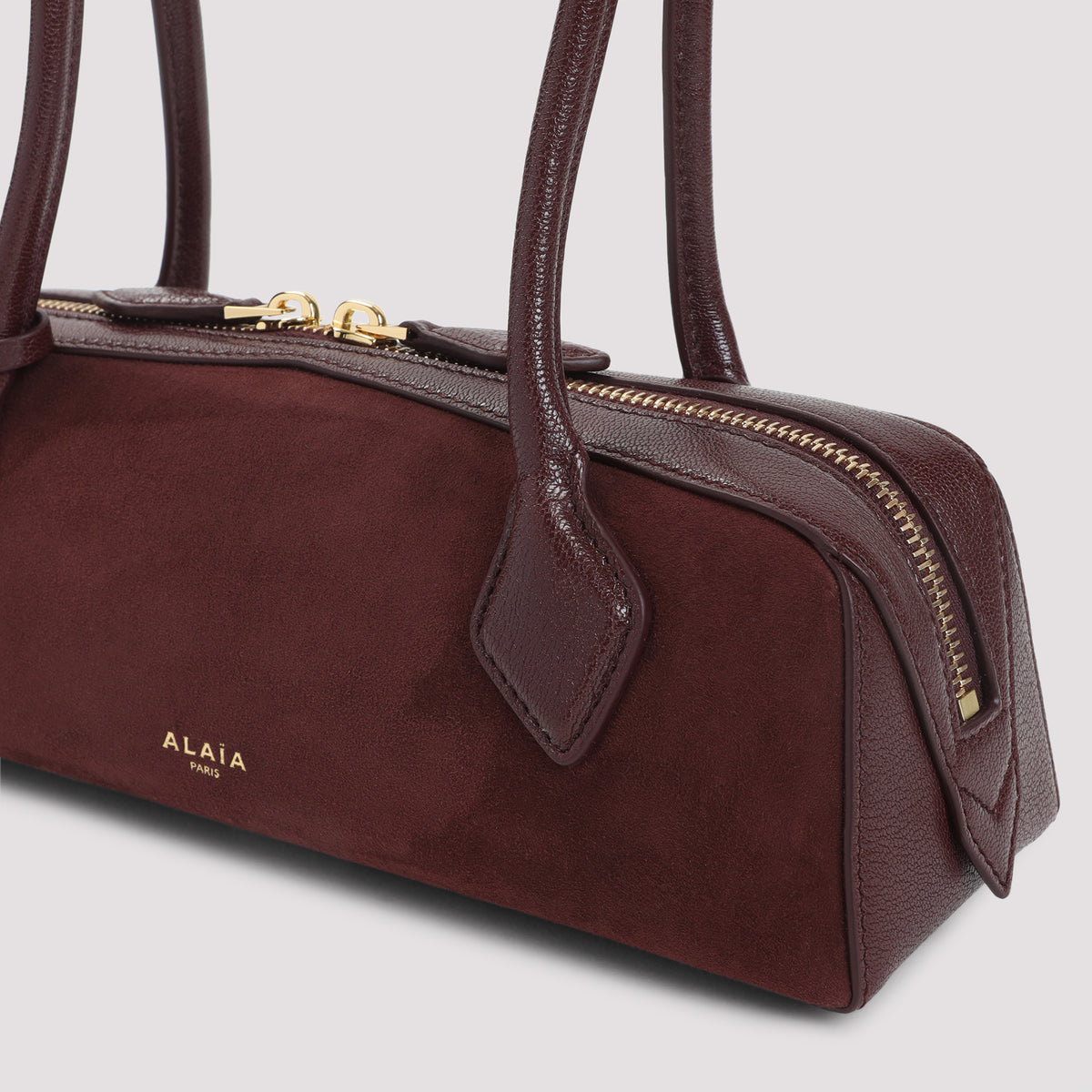 Alaïa Teckel Small Suede Shoulder Bag