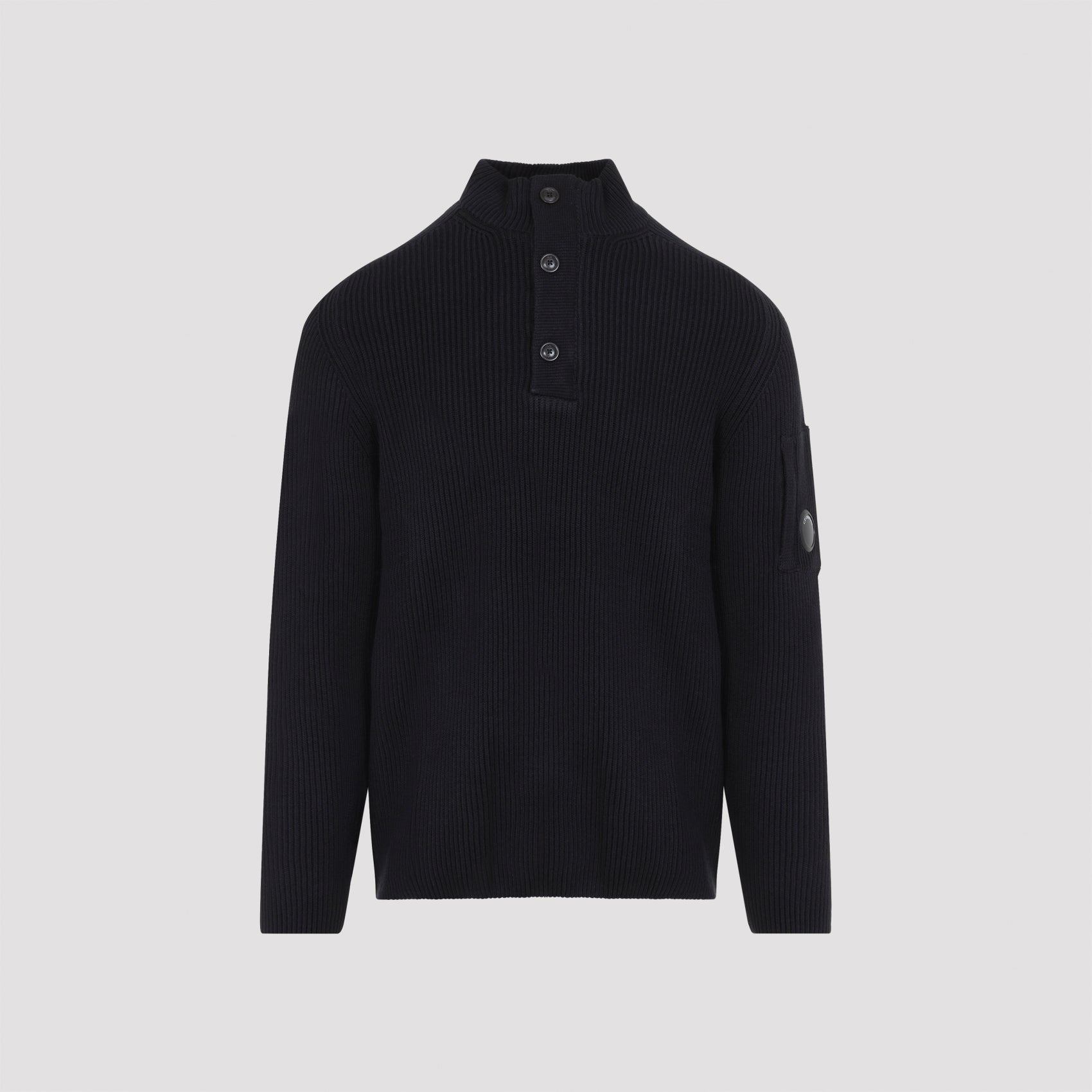 Cp Company Full Rib Half Button Crewneck