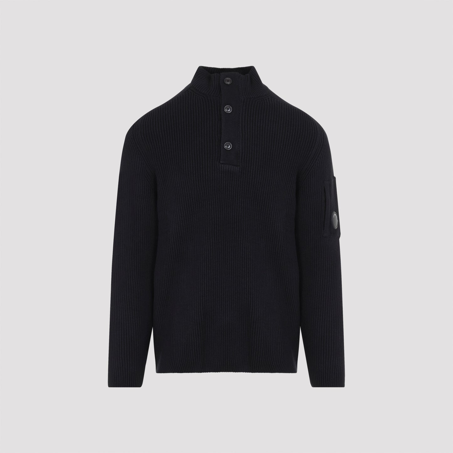 Cp Company Full Rib Half Button Crewneck