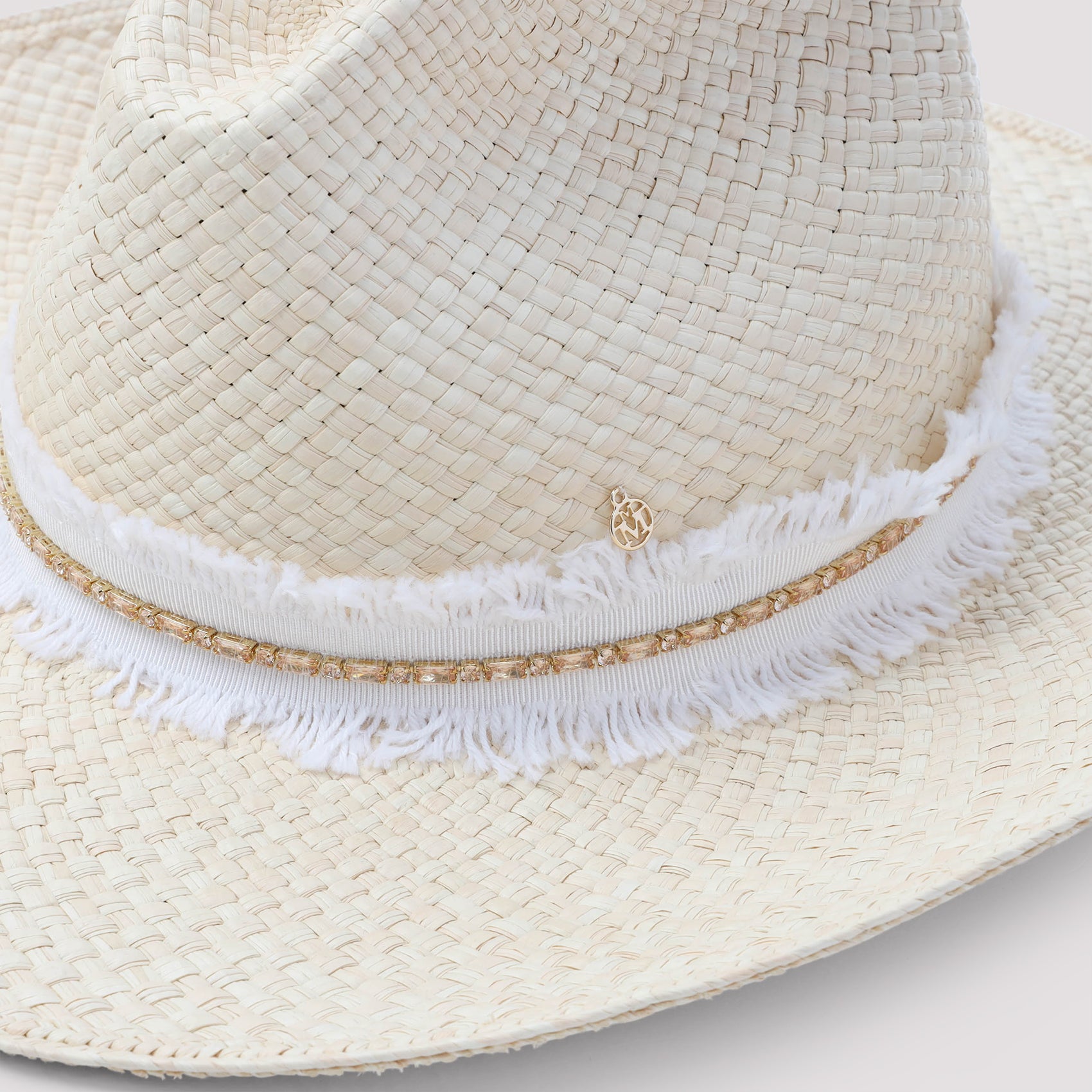 Maison Michel Austin Denim Strass Hat