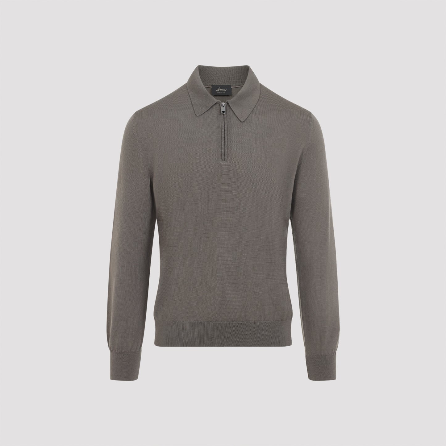 Brioni Long Sleeves Zip Polo
