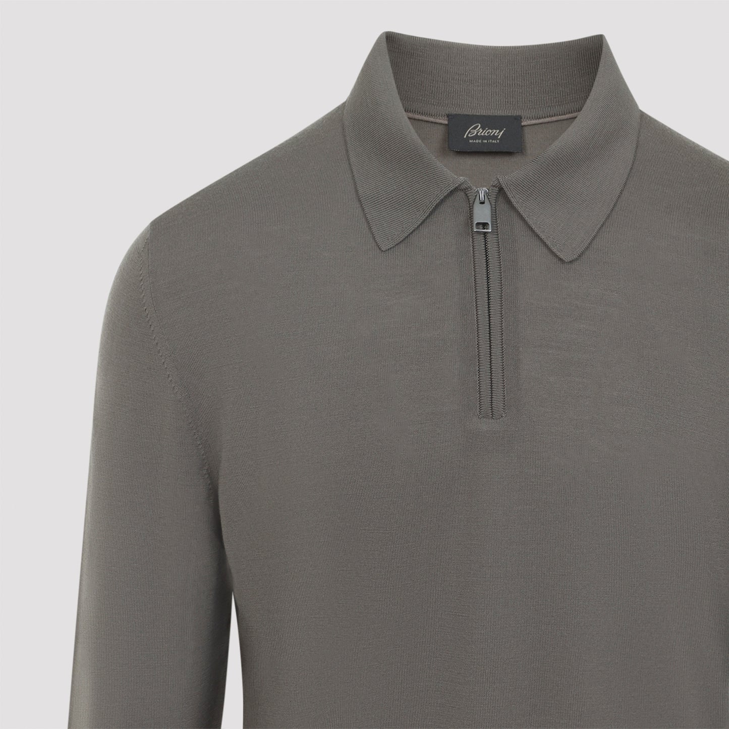 Brioni Long Sleeves Zip Polo