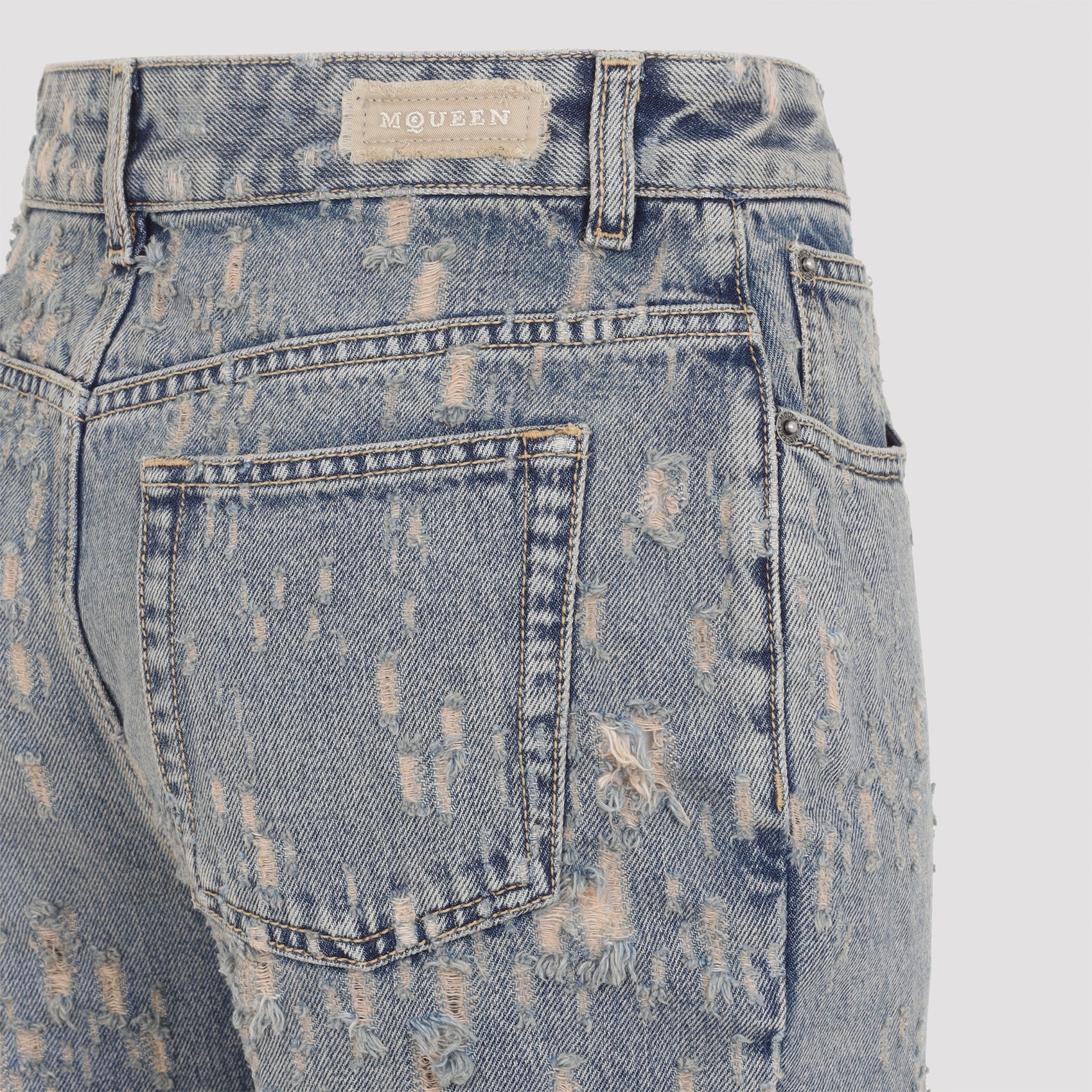 Alexander McQueen Distressed Flared Jeans