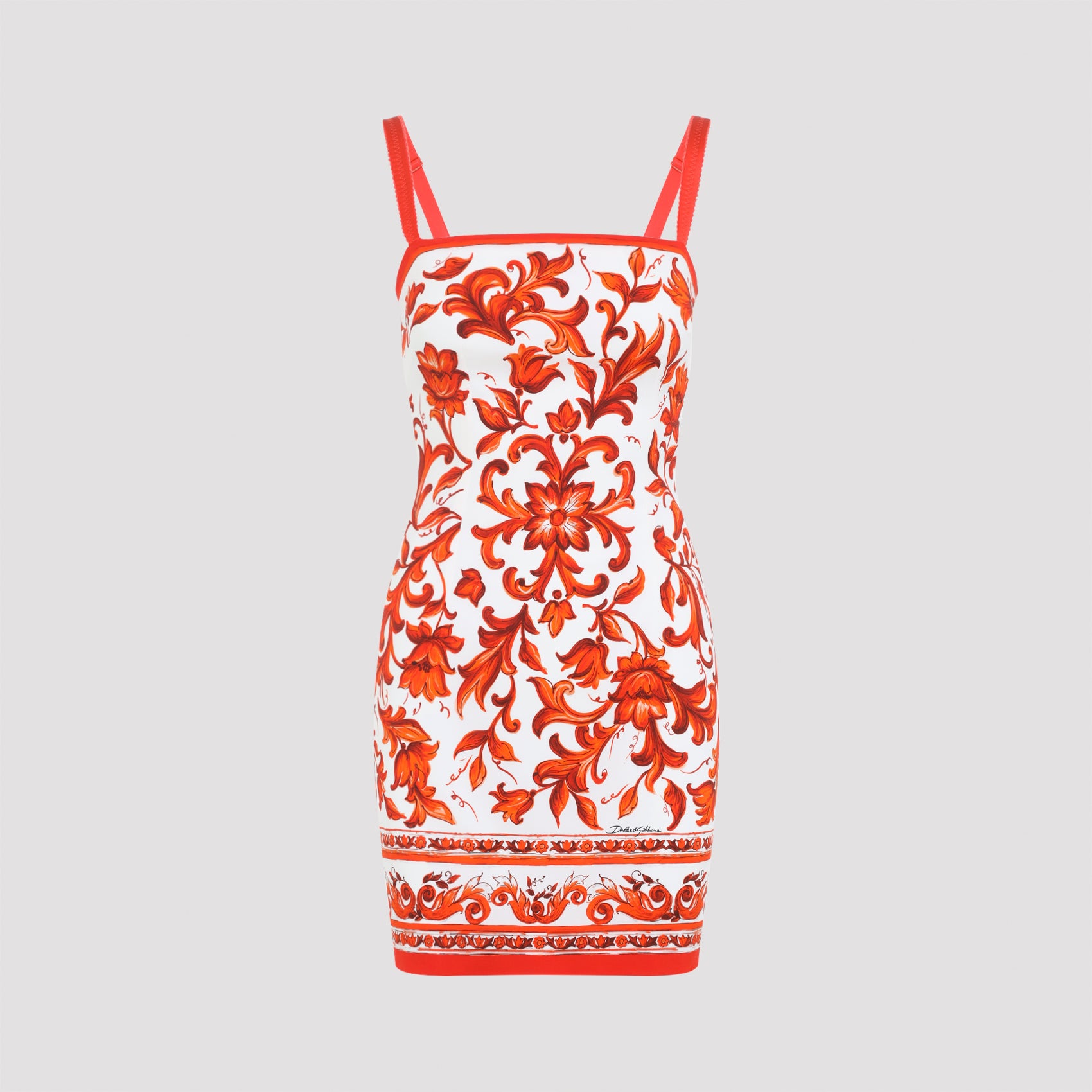 Dolce & Gabbana Charmeuse Maiolica Mini Dress
