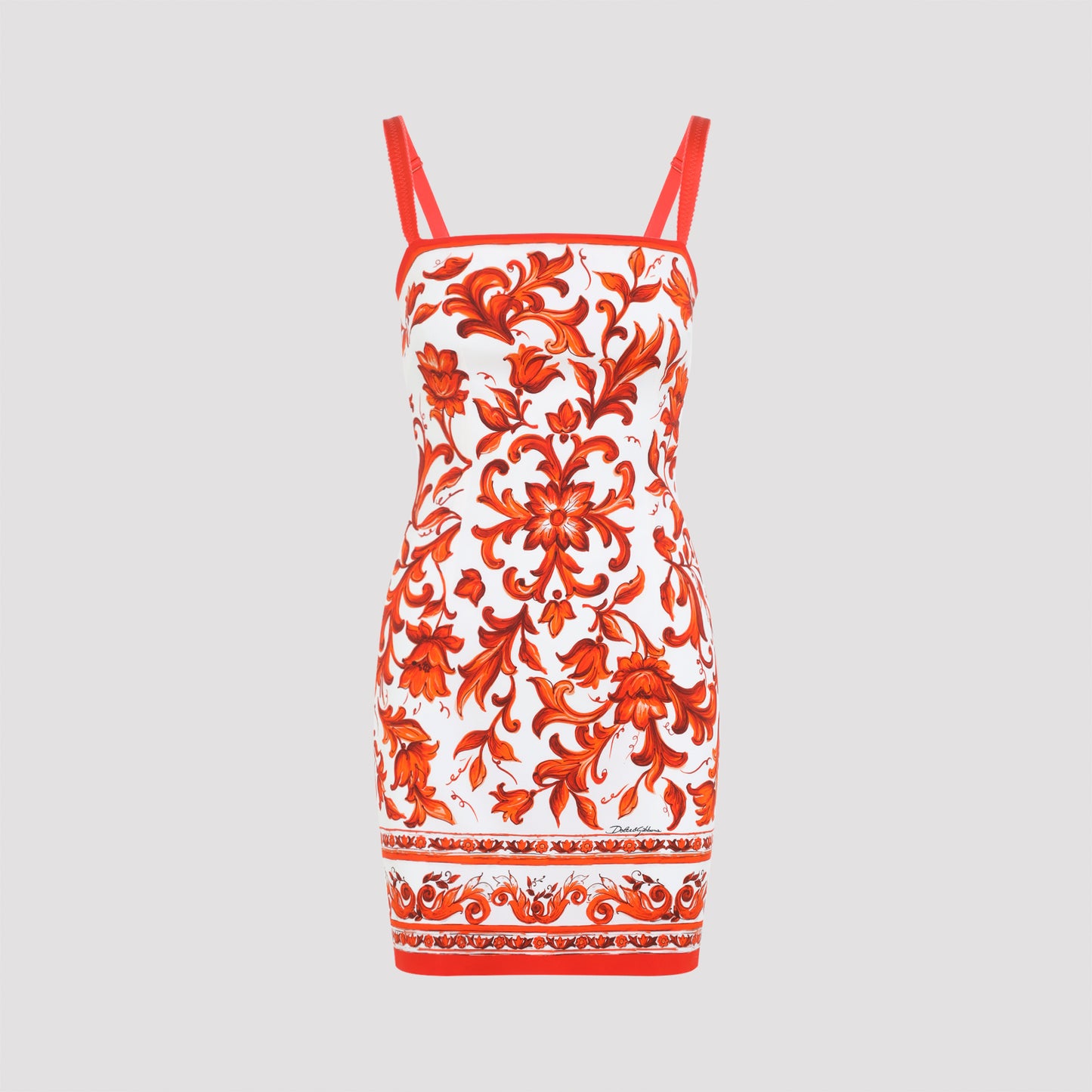 Dolce & Gabbana Charmeuse Maiolica Mini Dress