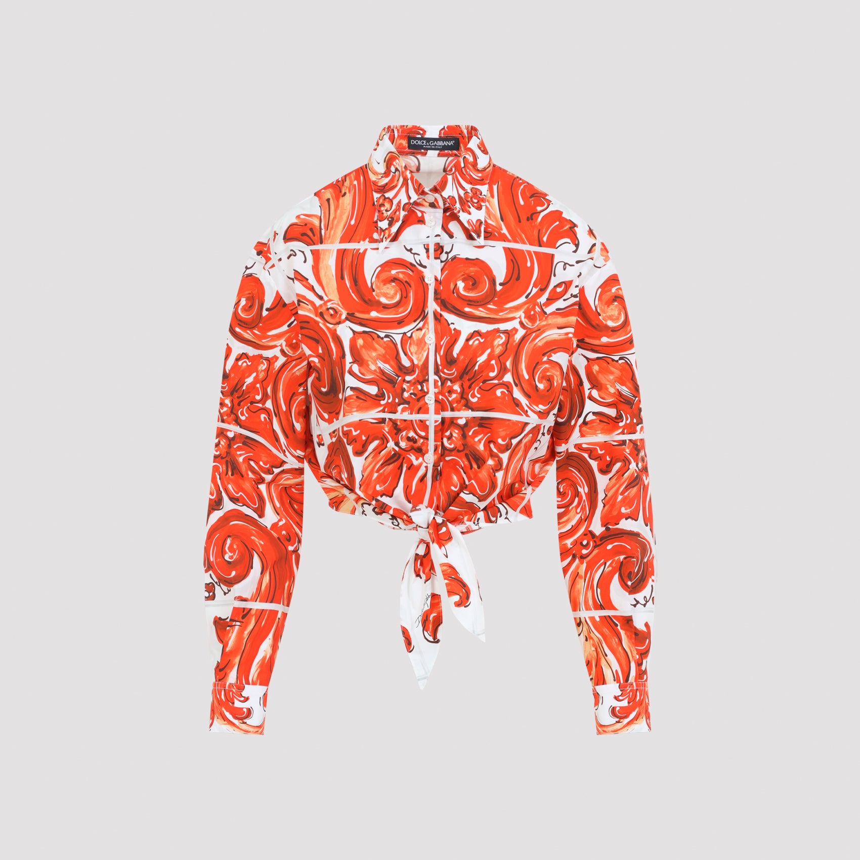 Dolce & Gabbana Popeline Maiolica Shirt
