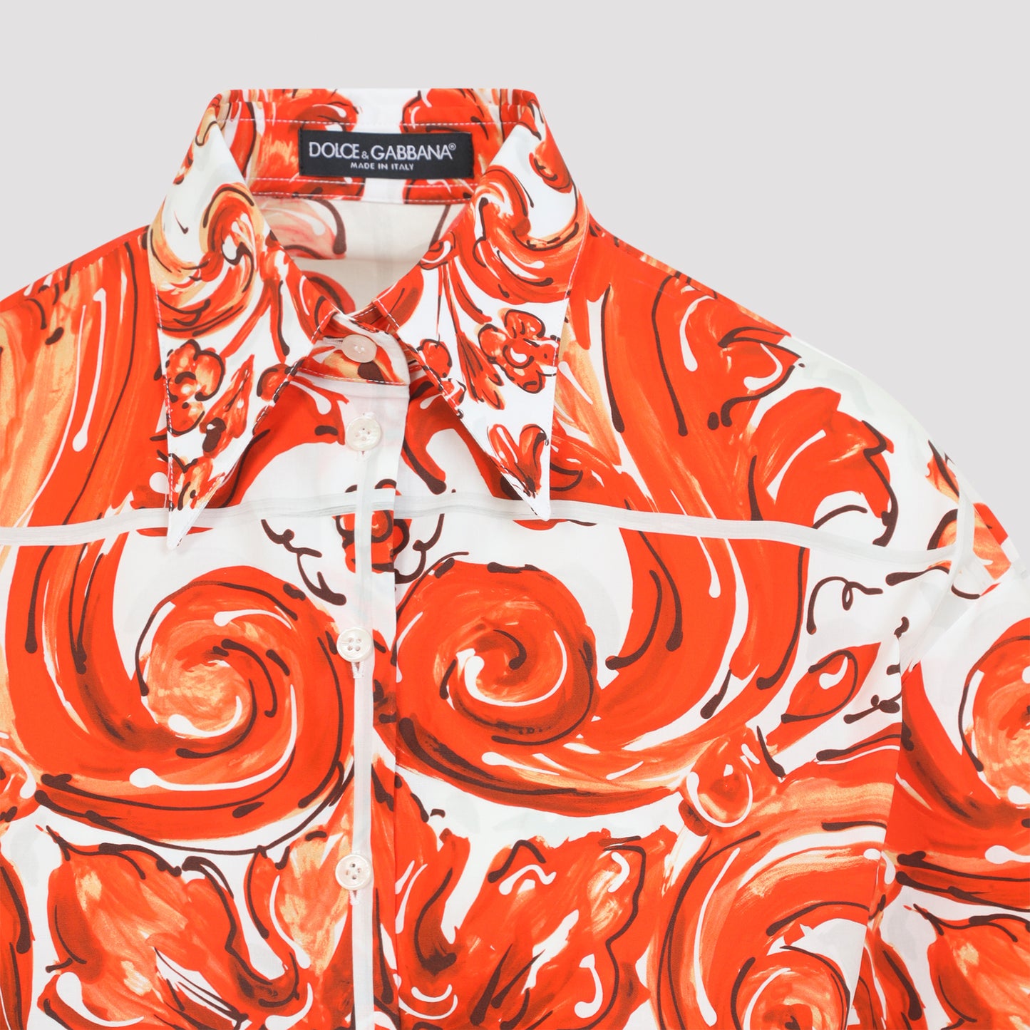 Dolce & Gabbana Popeline Maiolica Shirt