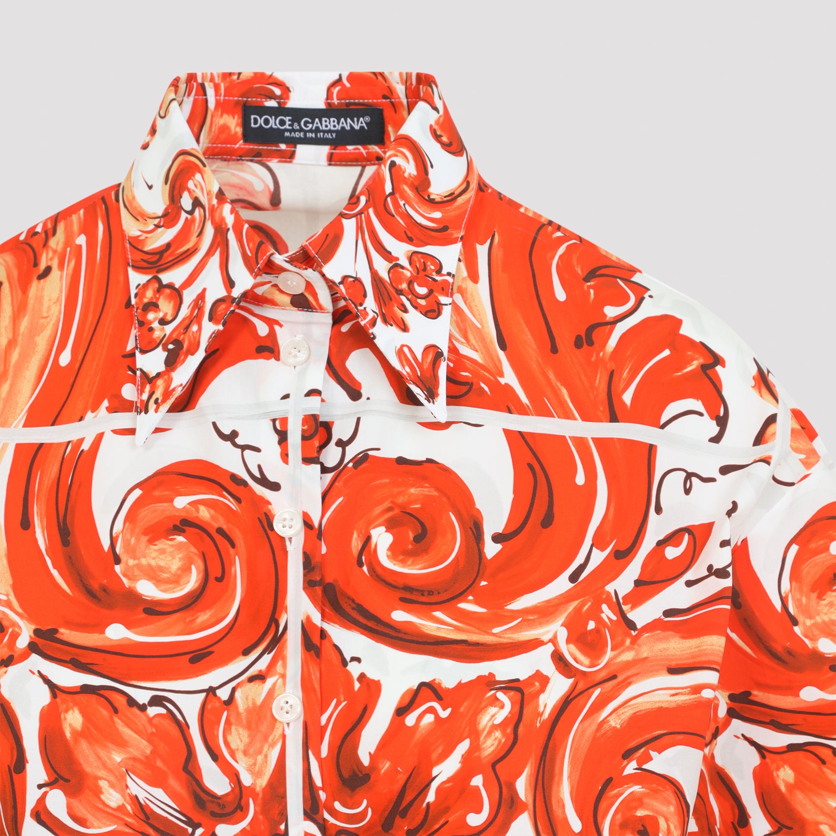 Dolce & Gabbana Popeline Maiolica Shirt