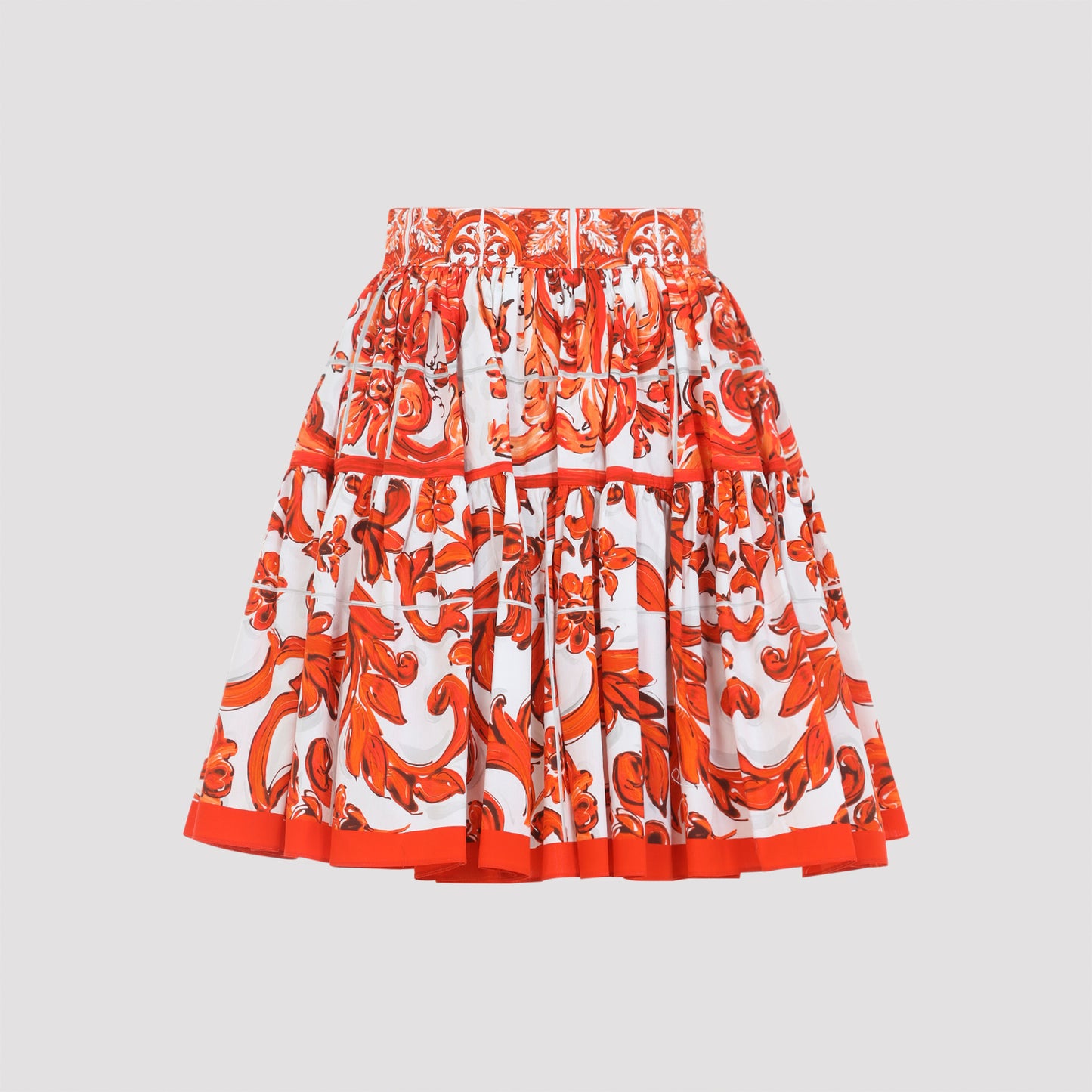 Dolce & Gabbana Popeline Maiolica Skirt