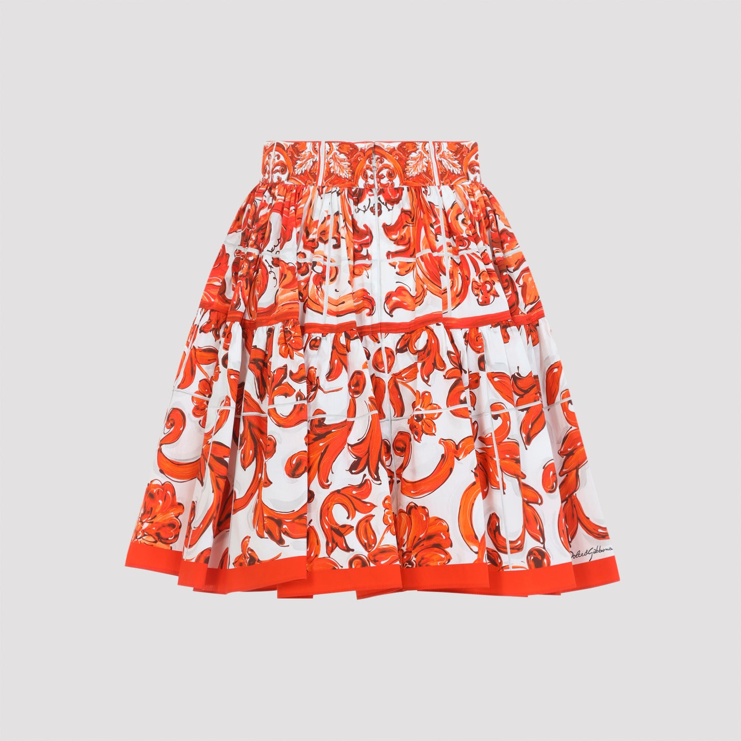 Dolce & Gabbana Popeline Maiolica Skirt