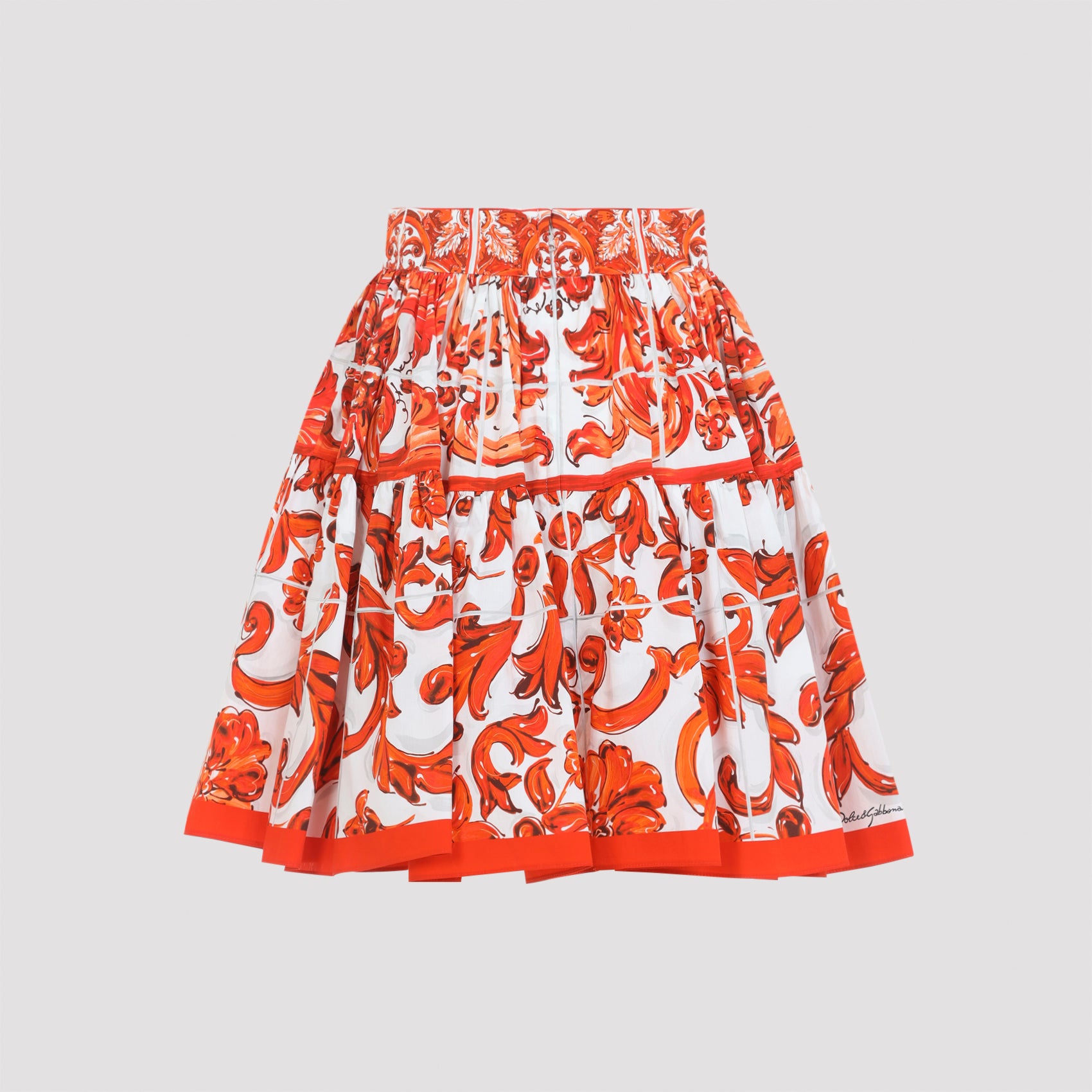 Dolce & Gabbana Popeline Maiolica Skirt
