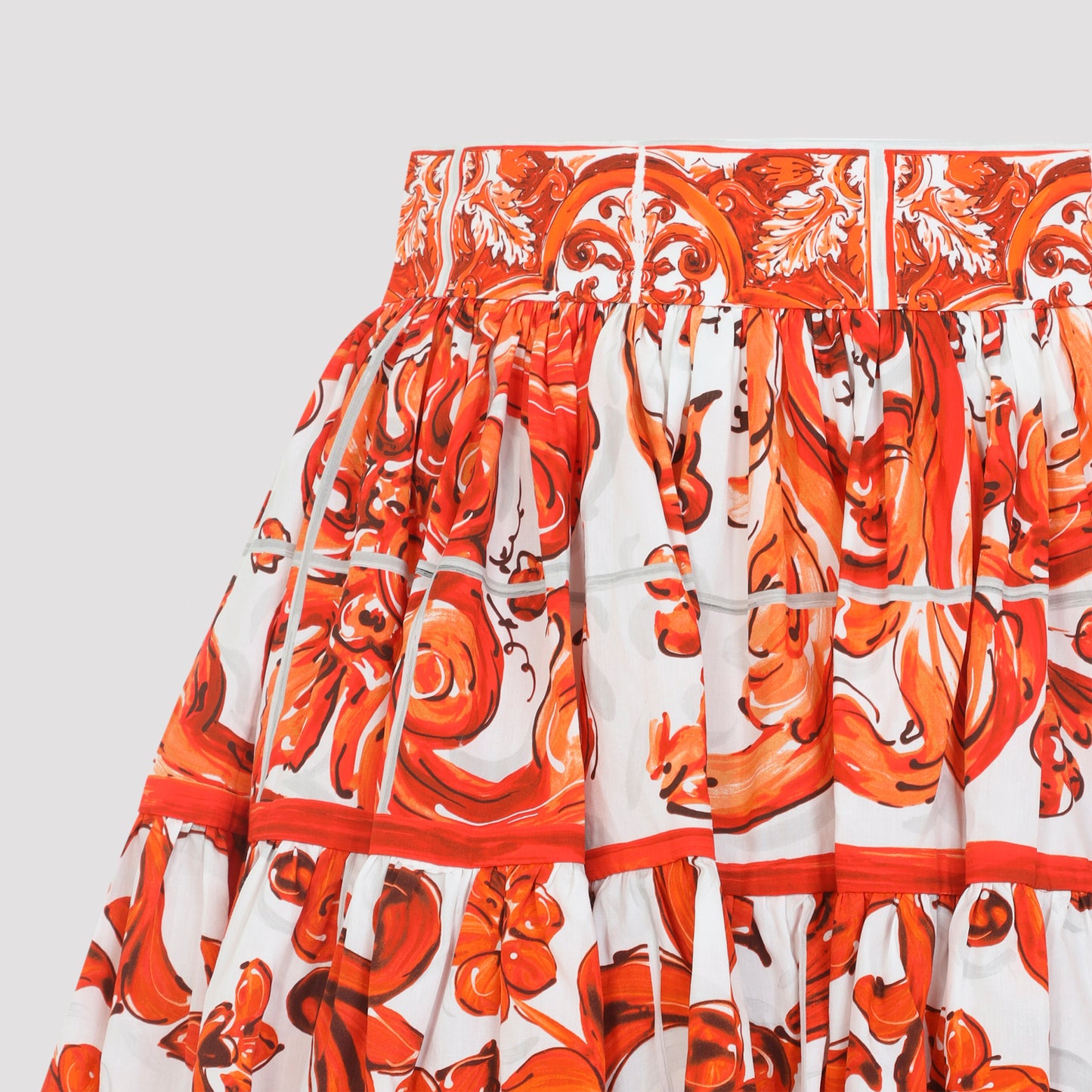 Dolce & Gabbana Popeline Maiolica Skirt