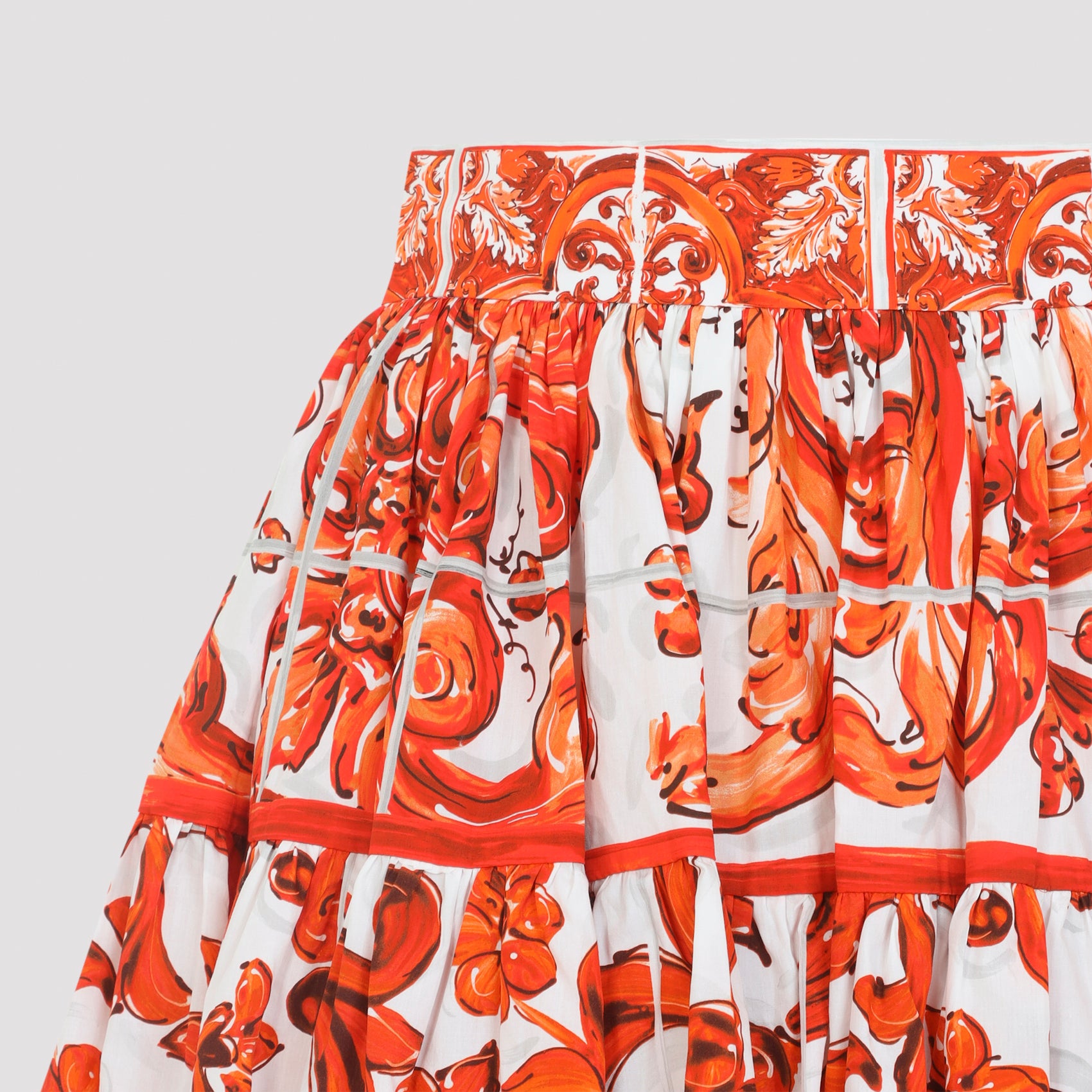 Dolce & Gabbana Popeline Maiolica Skirt