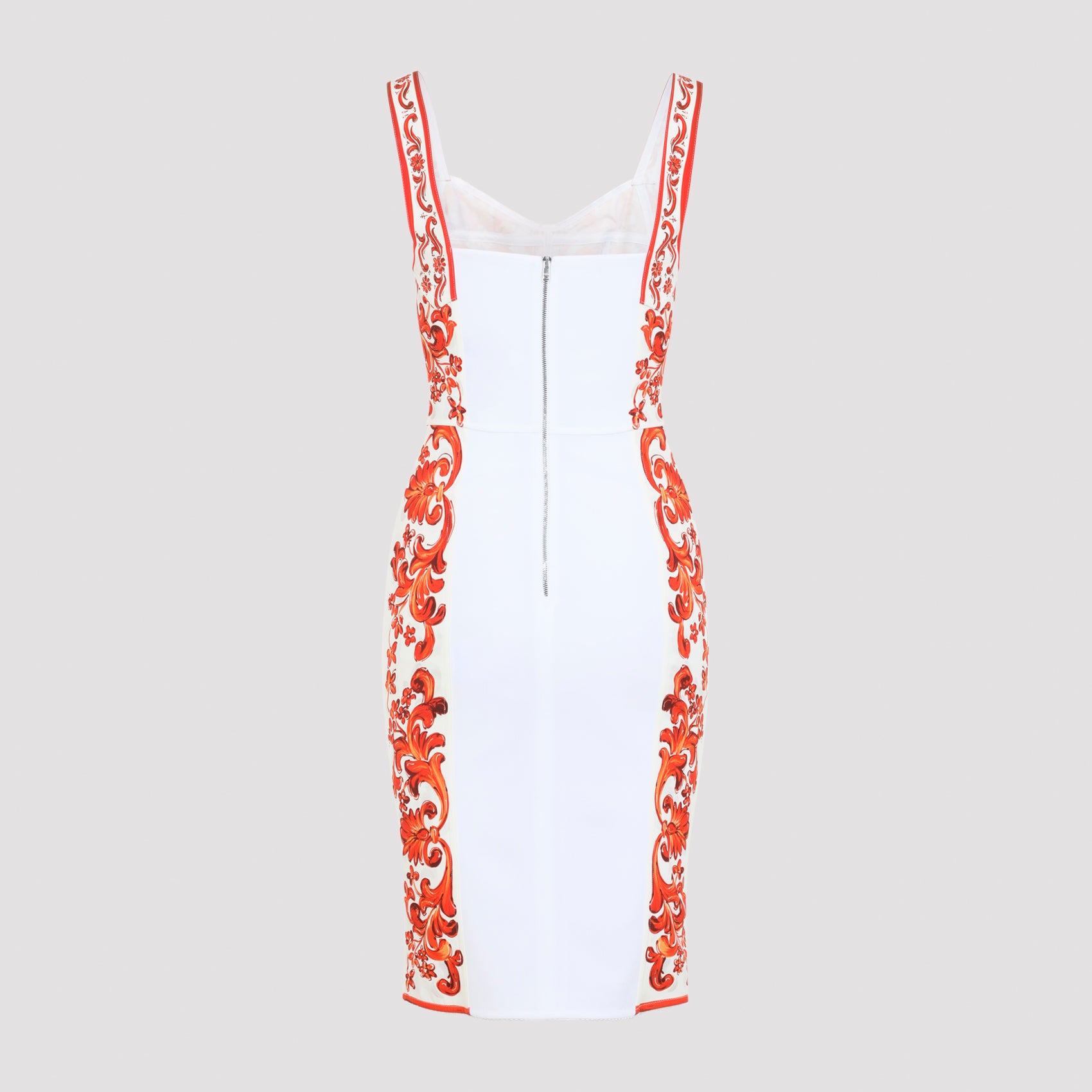 Dolce & Gabbana Charmeuse Maiolica Midi Dress