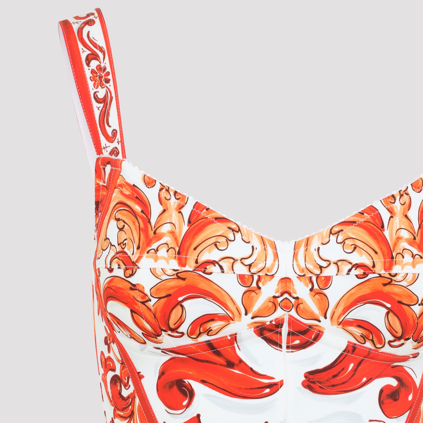 Dolce & Gabbana Charmeuse Maiolica Midi Dress