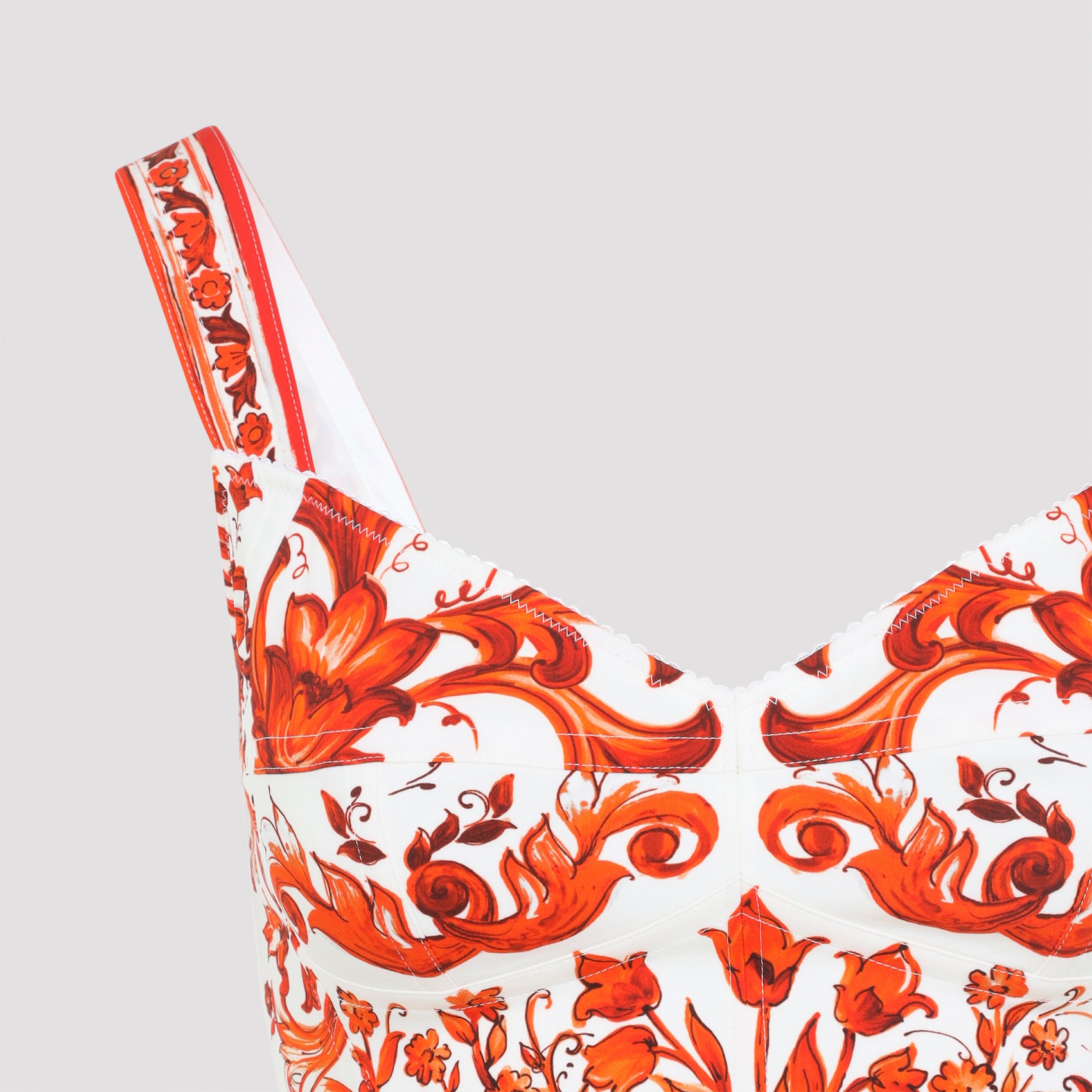Dolce & Gabbana Charmeuse Maiolica Top