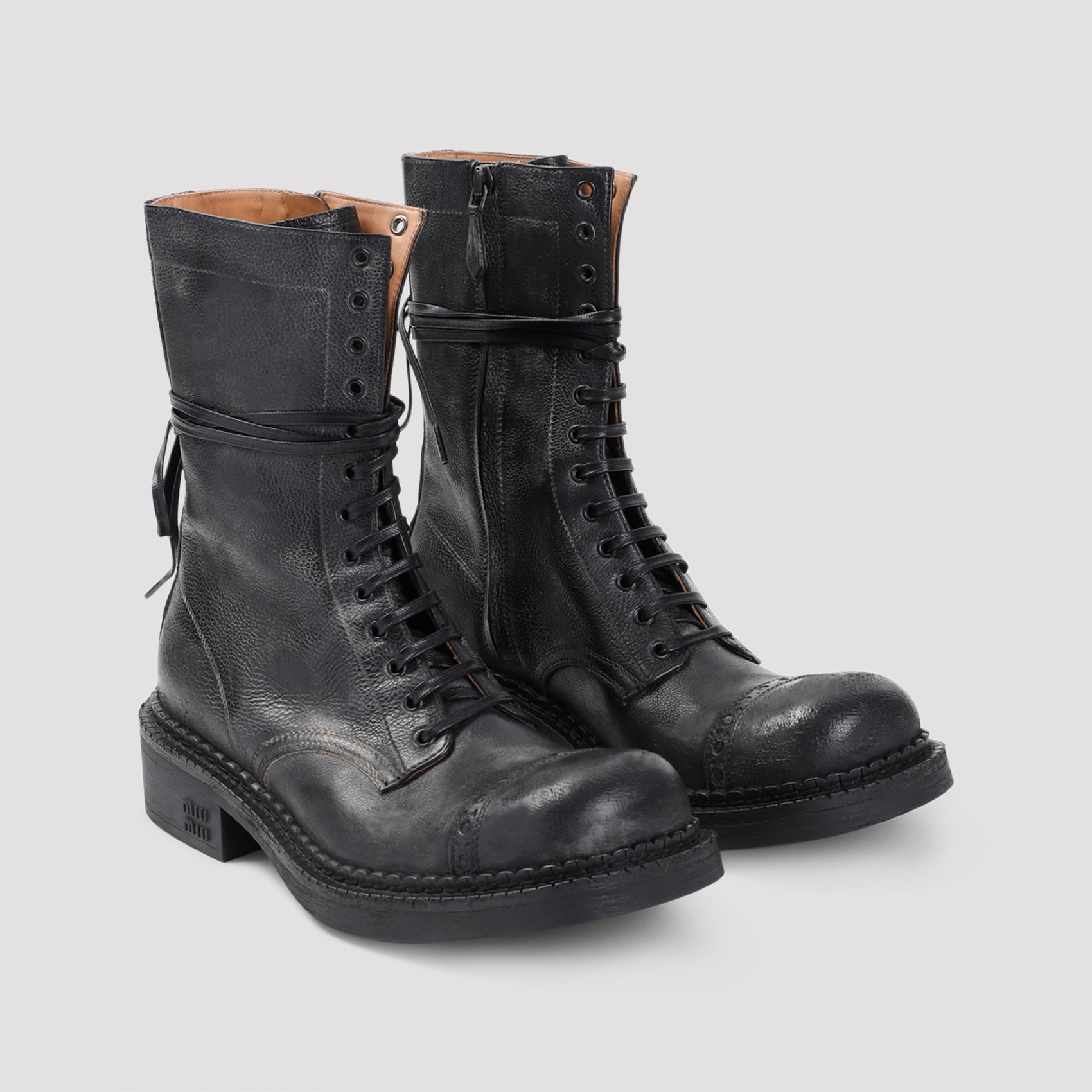 Miu Miu Laced Ankle Boots