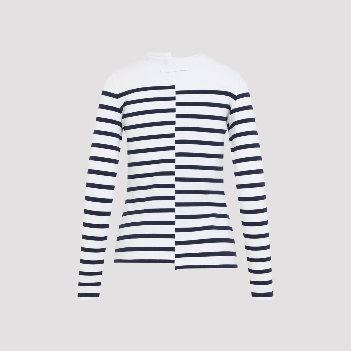 Jean Paul Gaultier Stretch Cotton Asymetric Long Sleves Top