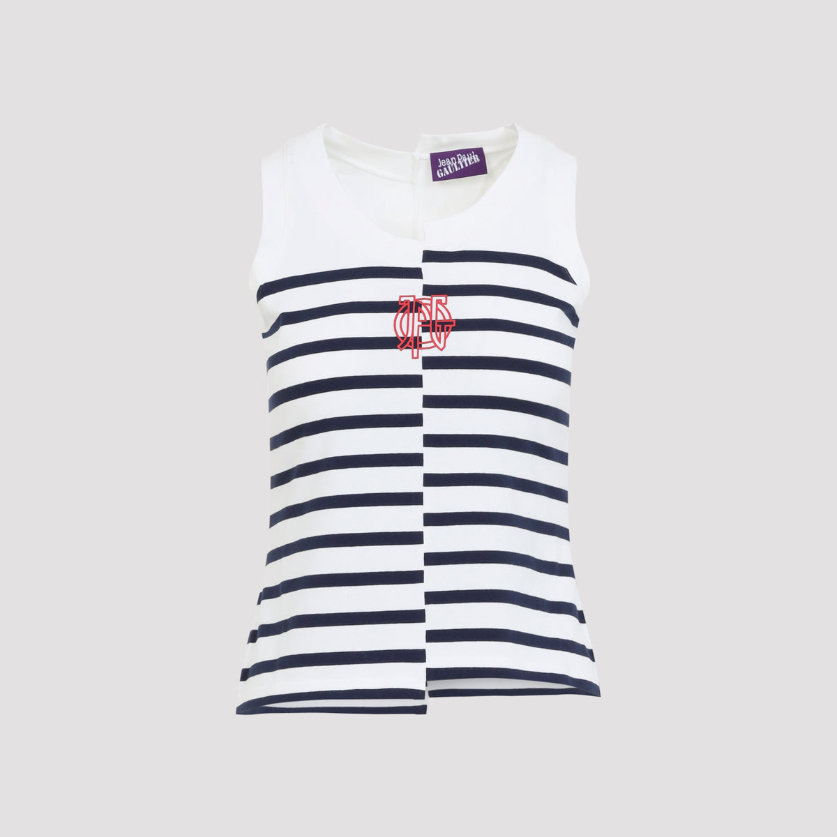 Jean Paul Gaultier Stretch Cotton Asymetric Tank Top