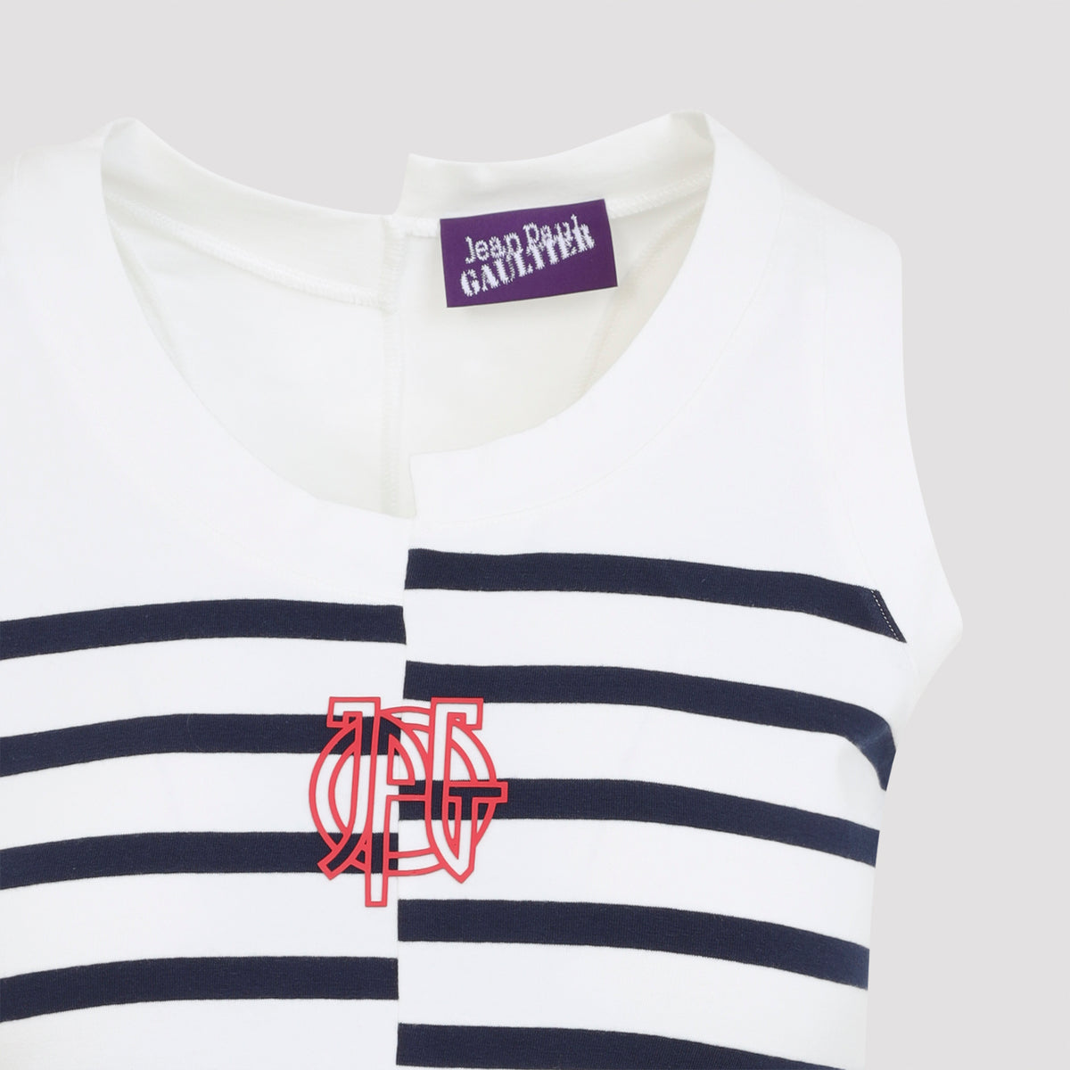 Jean Paul Gaultier Stretch Cotton Asymetric Tank Top
