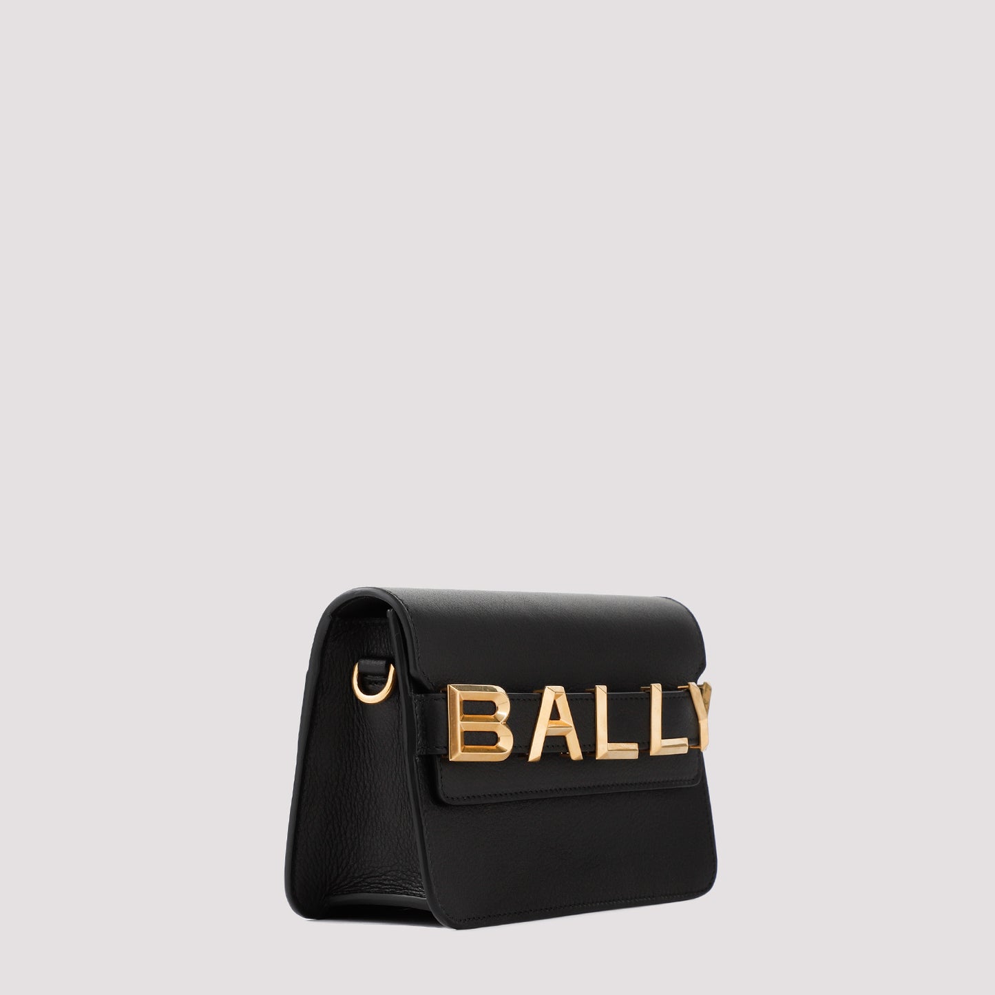 Bally Logo Grained Calf Leather Shoulder Bag
