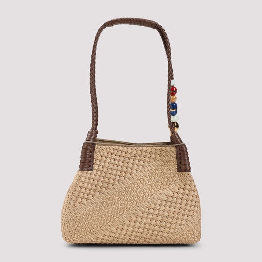 Etro Libra S Rafia Shoulder Bag