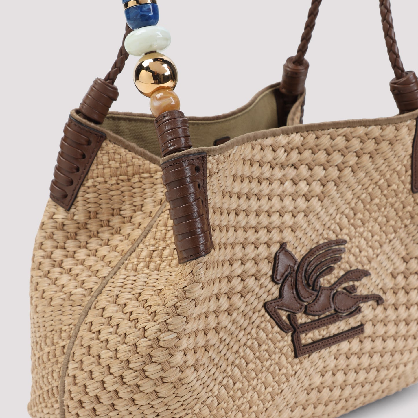 Etro Libra S Rafia Shoulder Bag