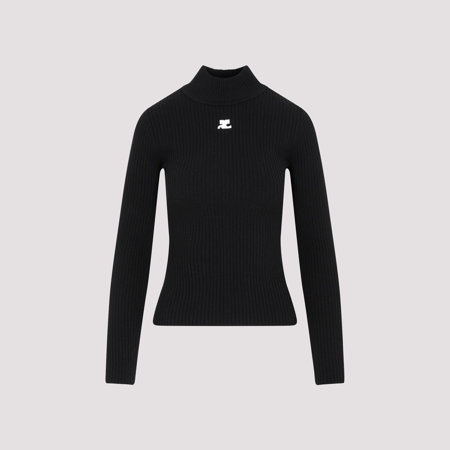 Courrèges Roll Neck Ribbed Jumper