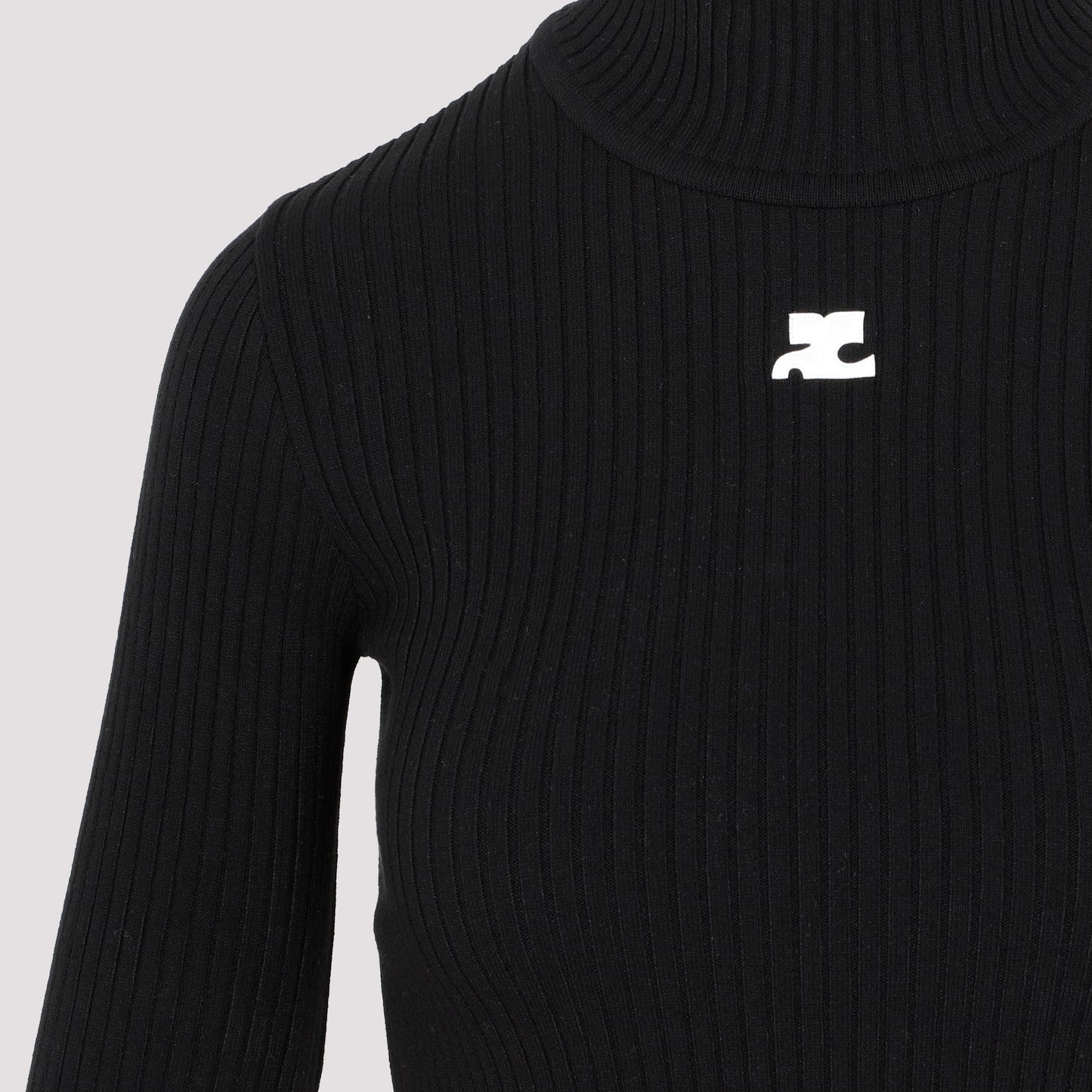 Courrèges Roll Neck Ribbed Jumper