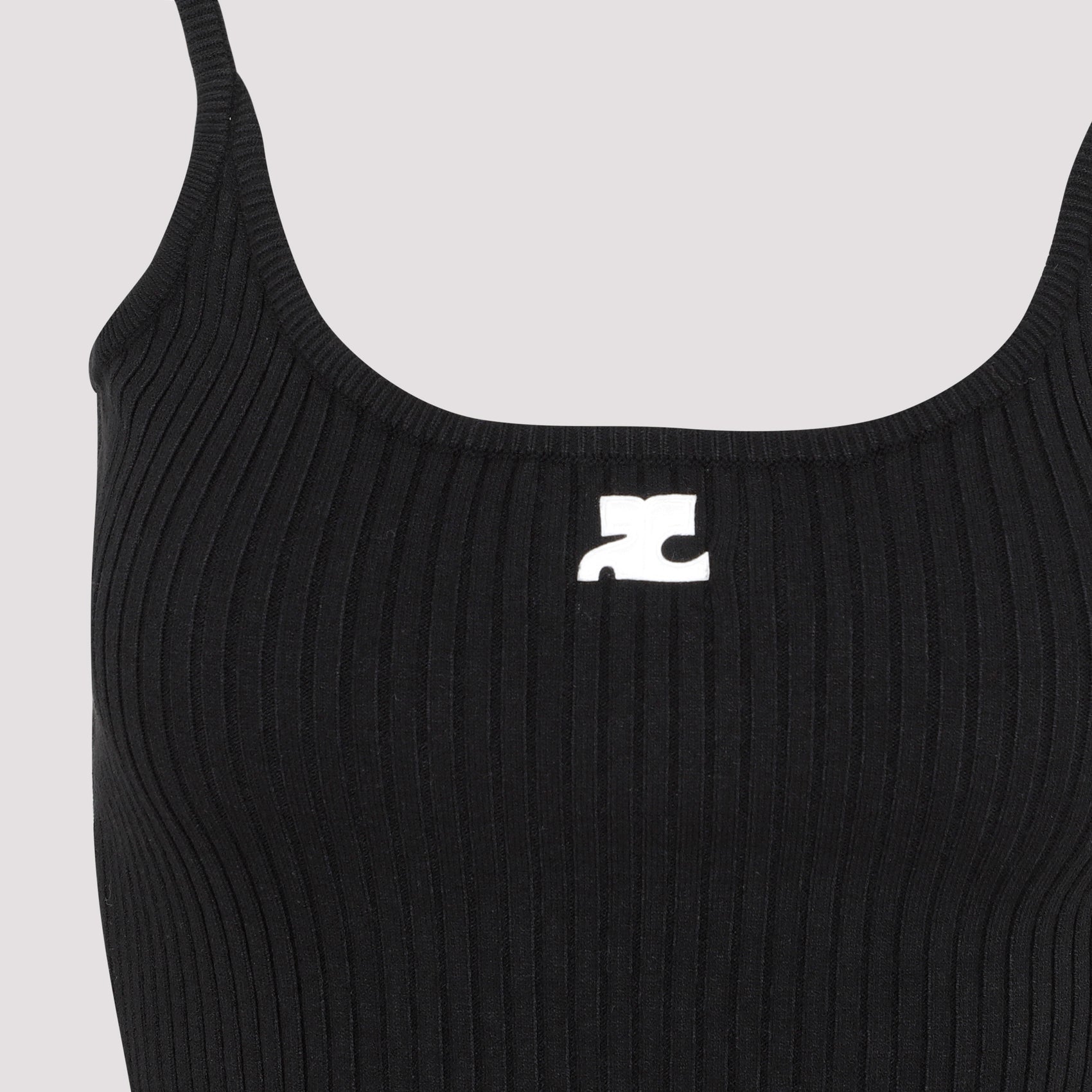 Courreges Rib Knit Tank Top