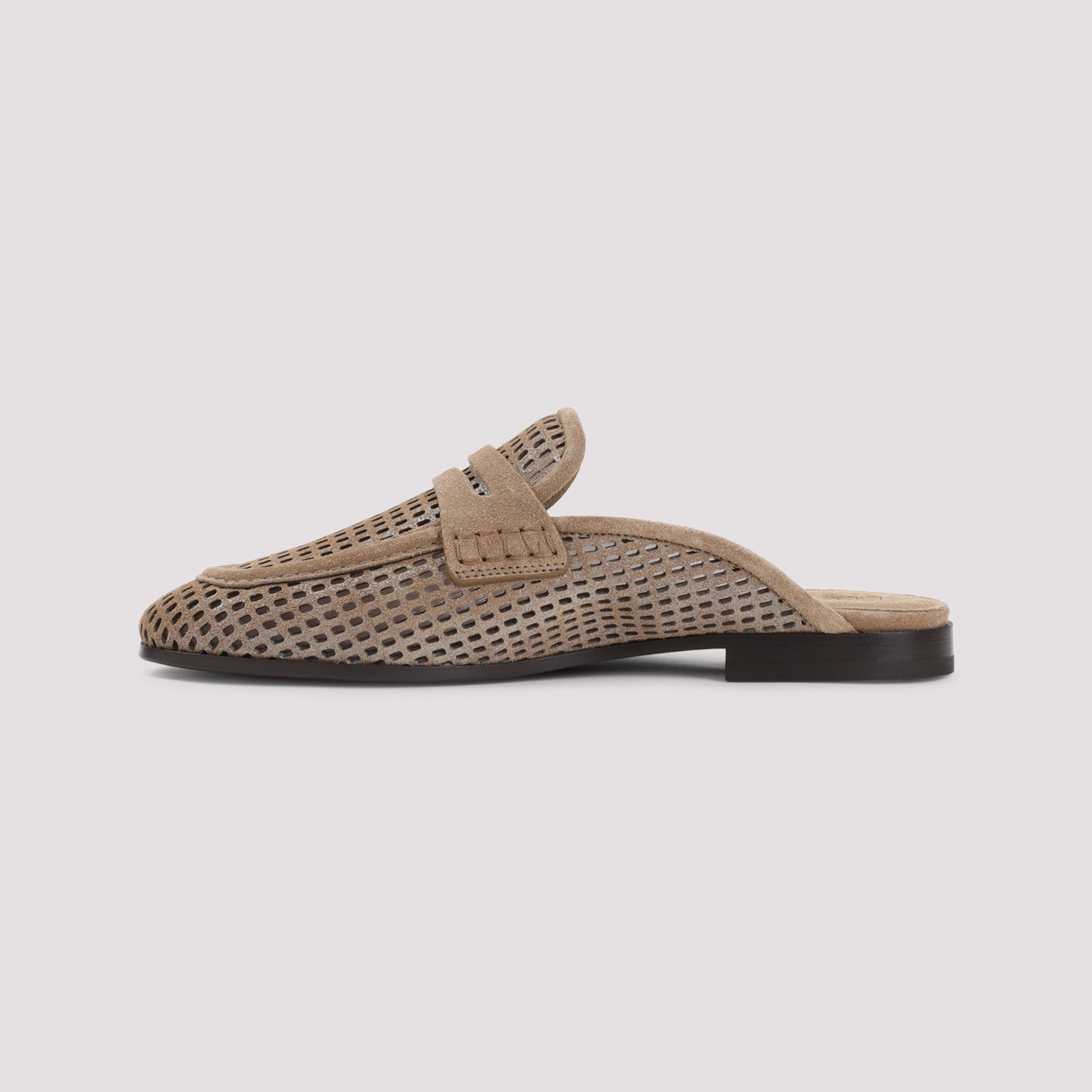 Brunello Cucinelli Suede Leather Mules