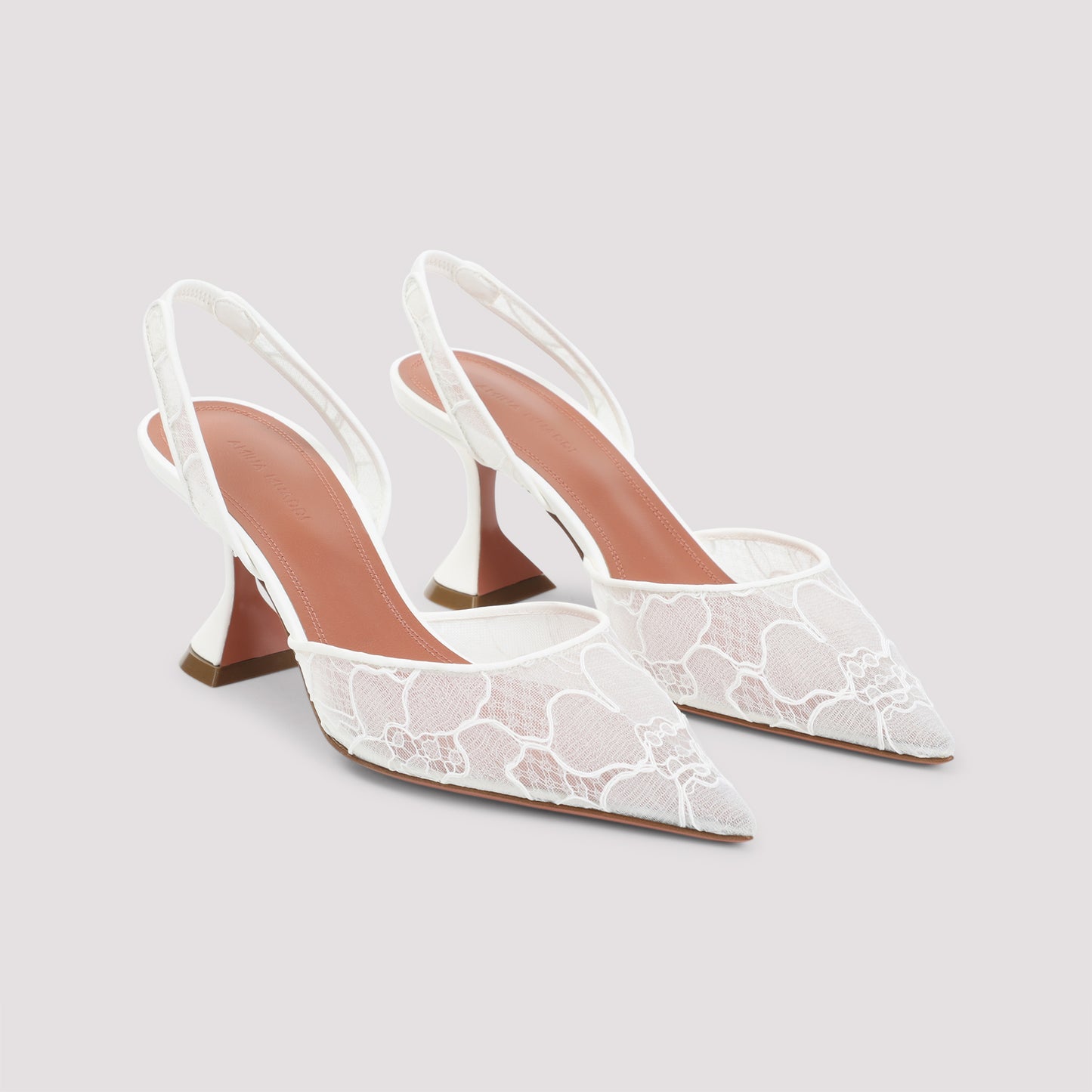 Amina Muaddi Holli Lace 70 Sling Mules