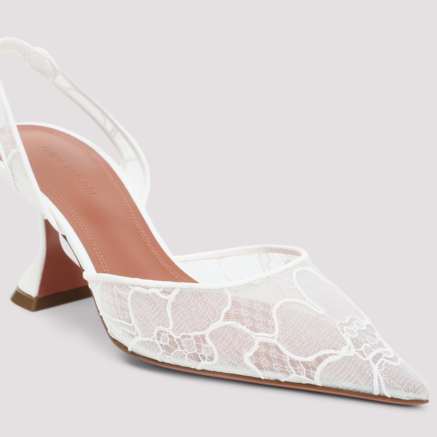 Amina Muaddi Holli Lace 70 Sling Mules