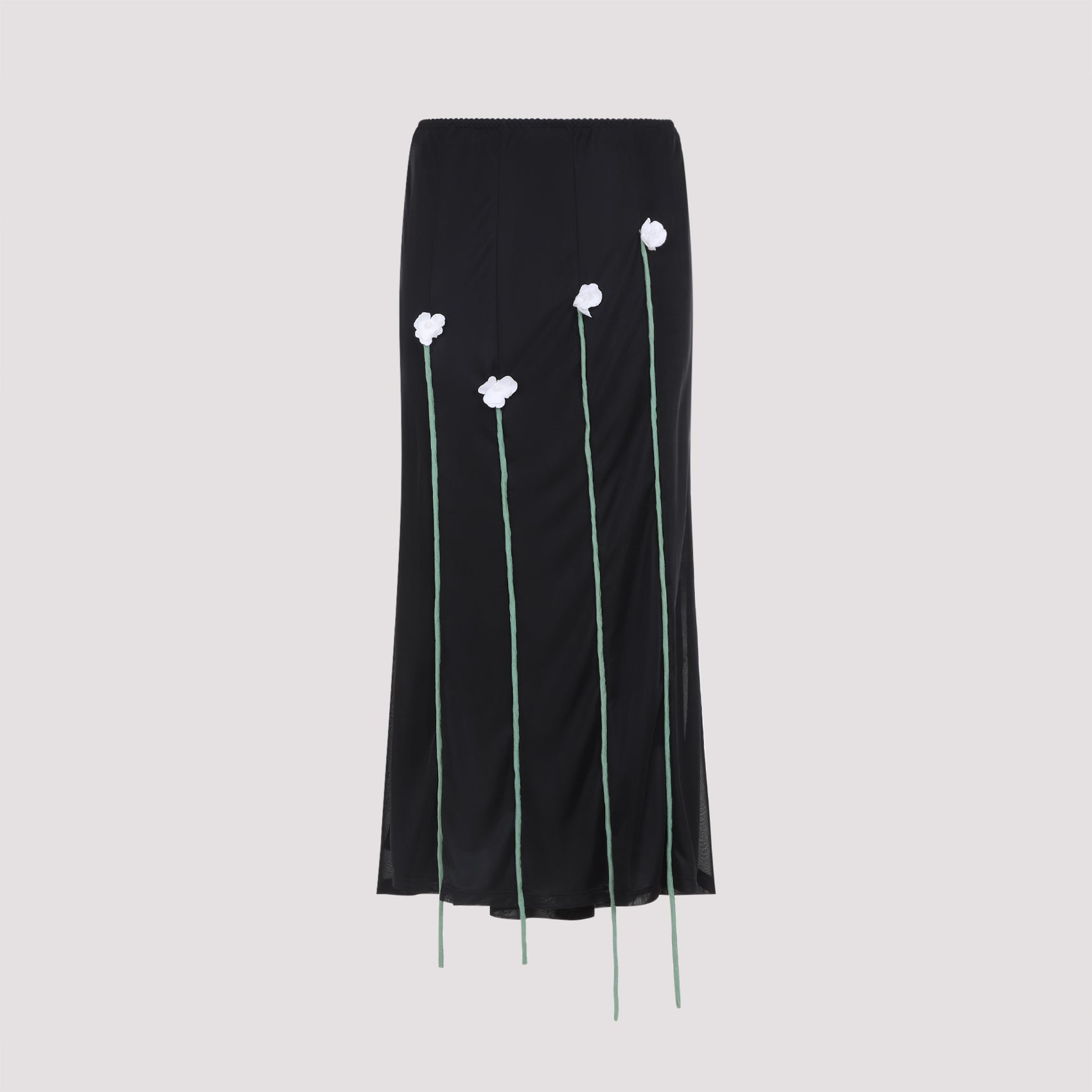 Moschino Midi Skirt Flower Details