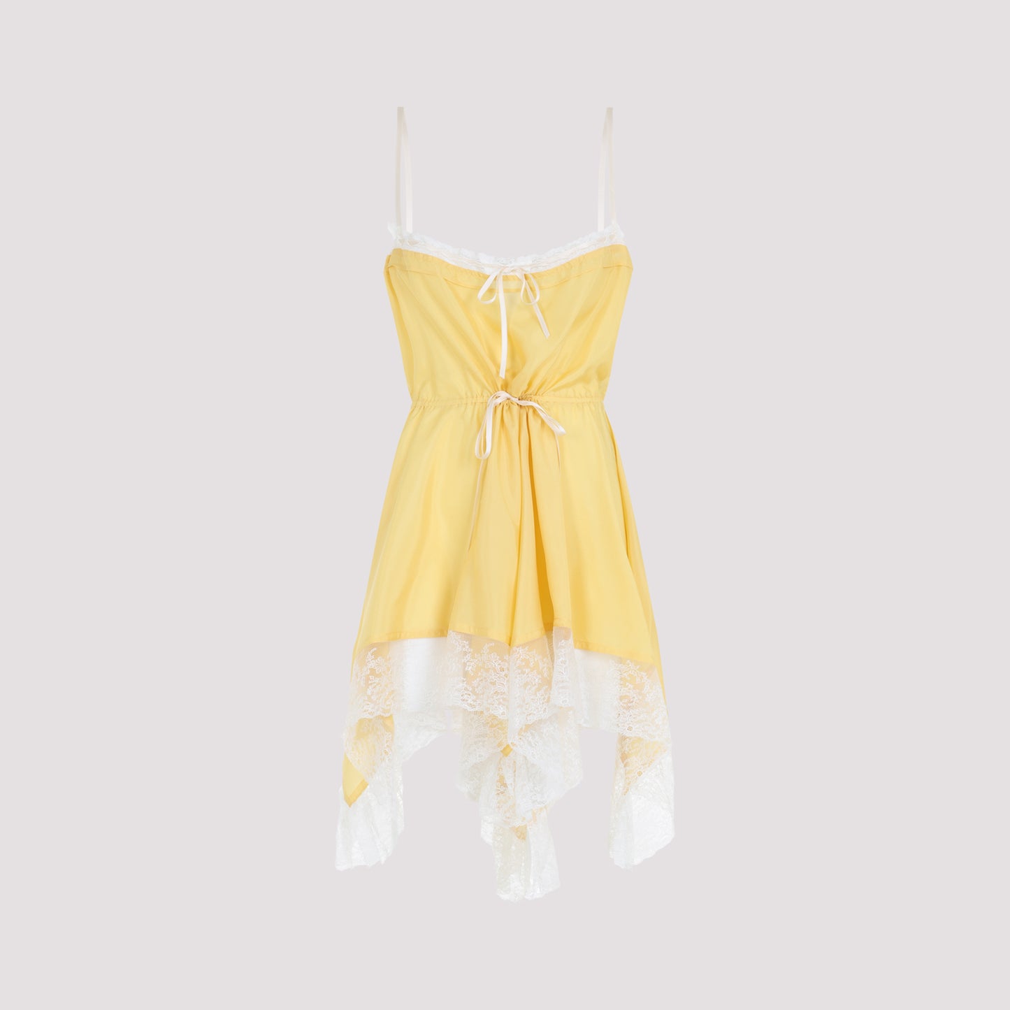 Saint Laurent Lace-detail Strapless Mini Dress
