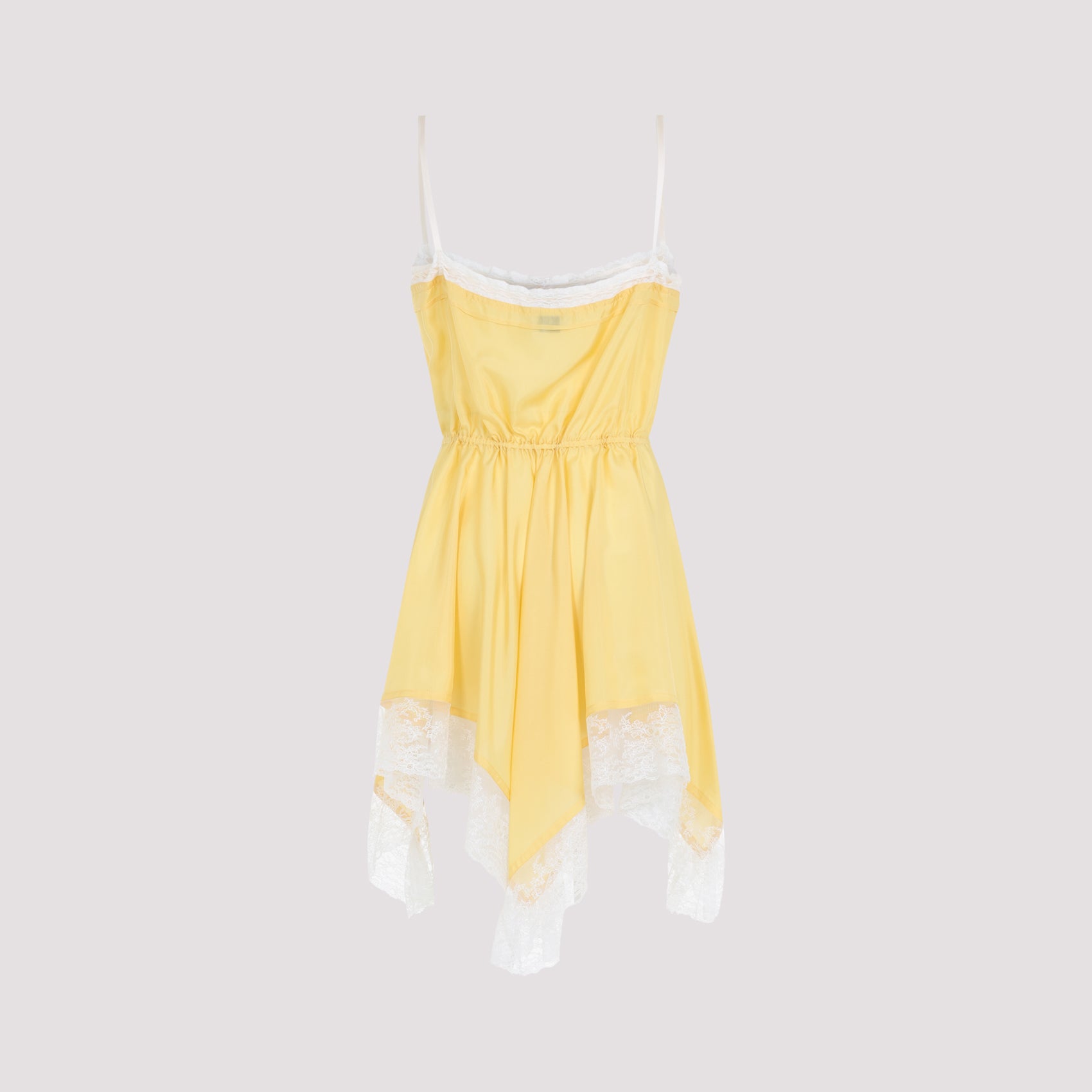 Saint Laurent Lace-detail Strapless Mini Dress