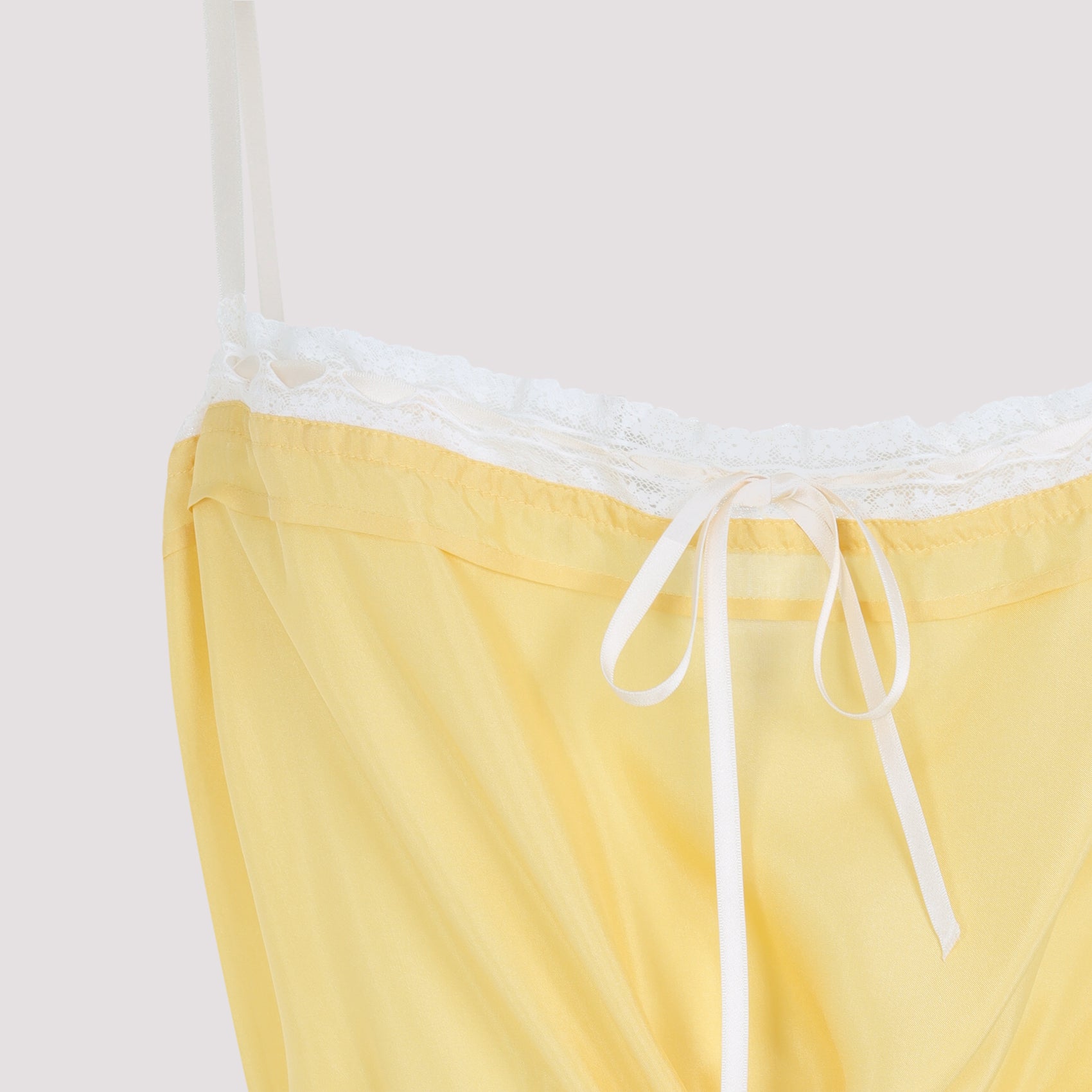 Saint Laurent Lace-detail Strapless Mini Dress