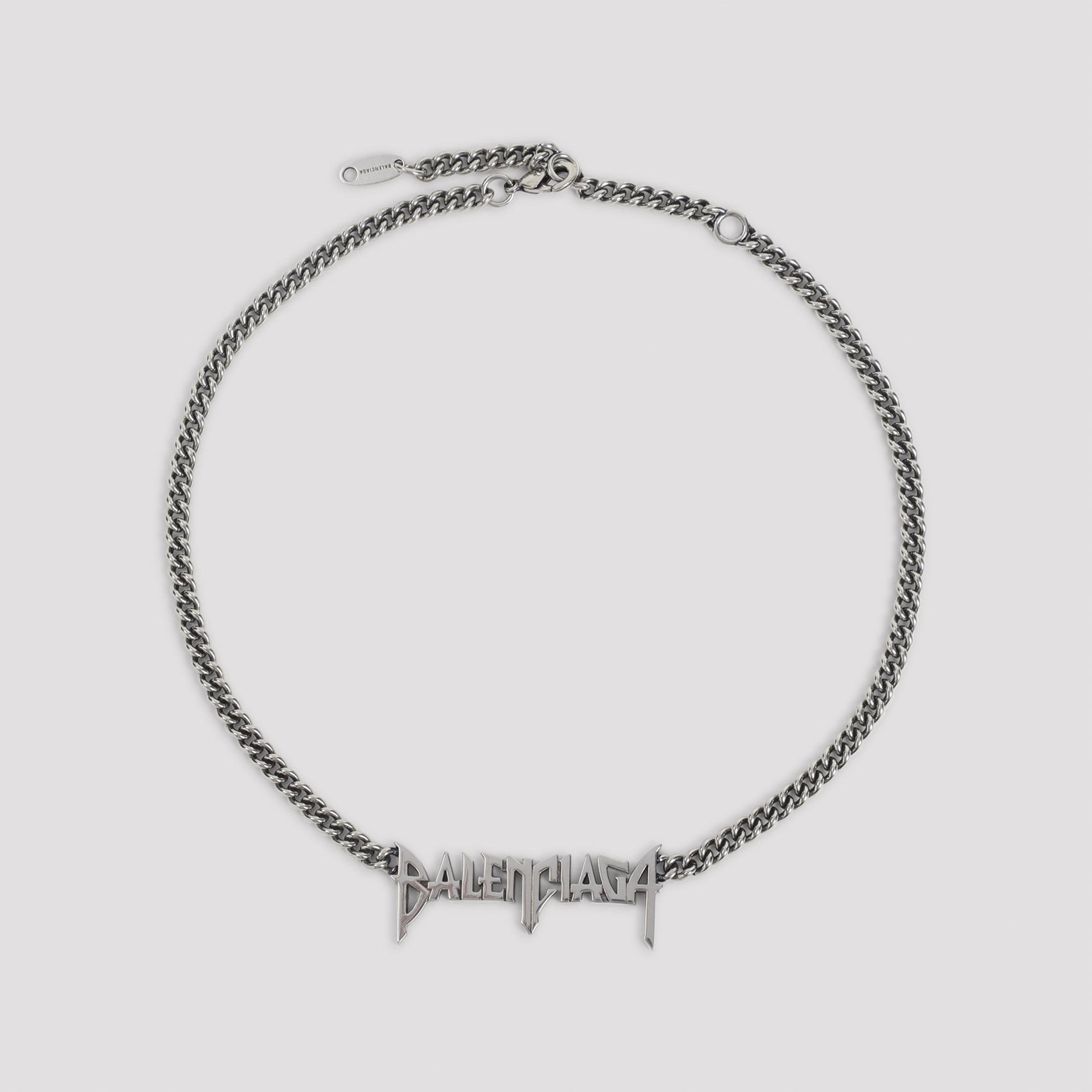 Balenciaga Typo Metal Necklace